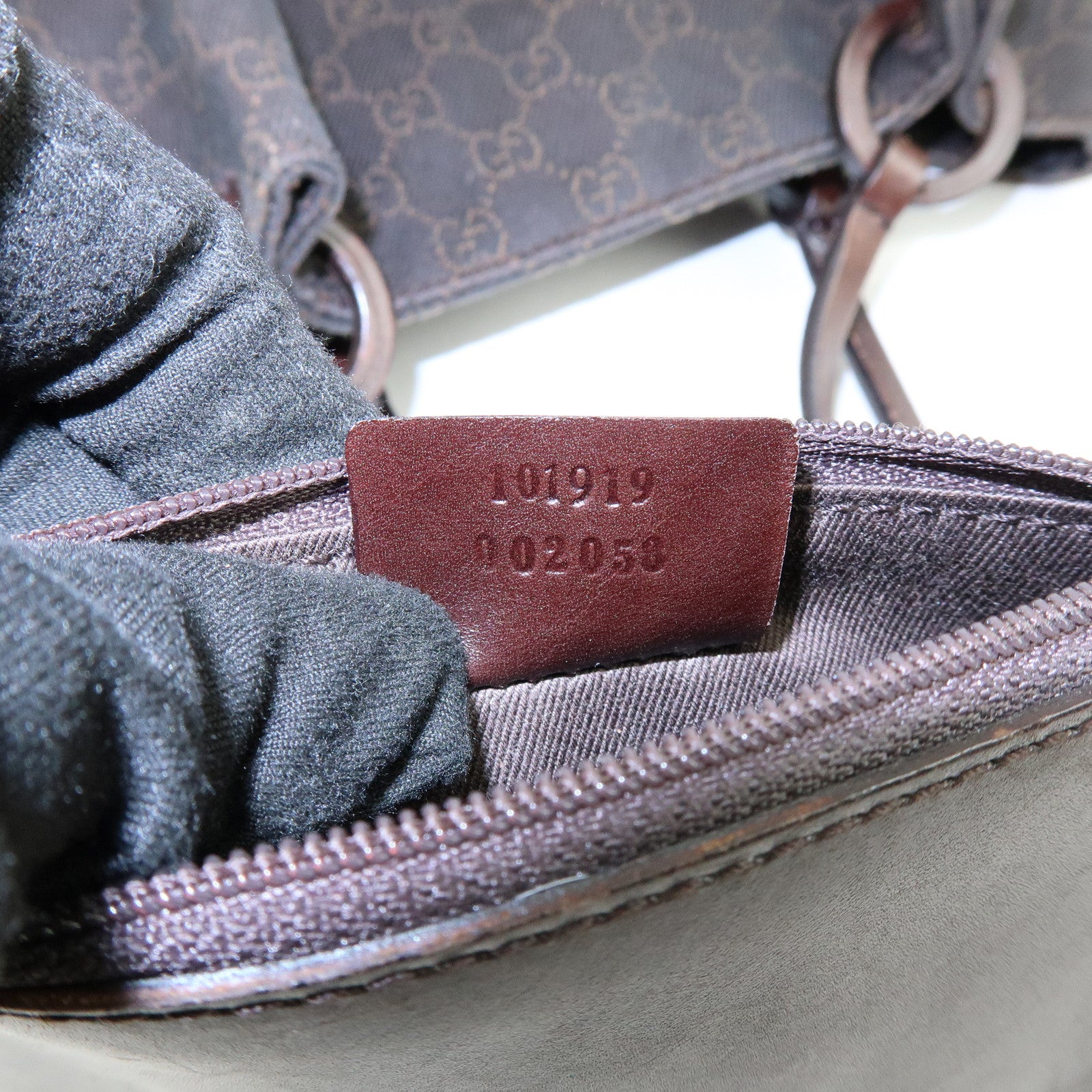 GUCCI GG Monogram Canvas Leather Shoulder Hand Bag Brown 101919