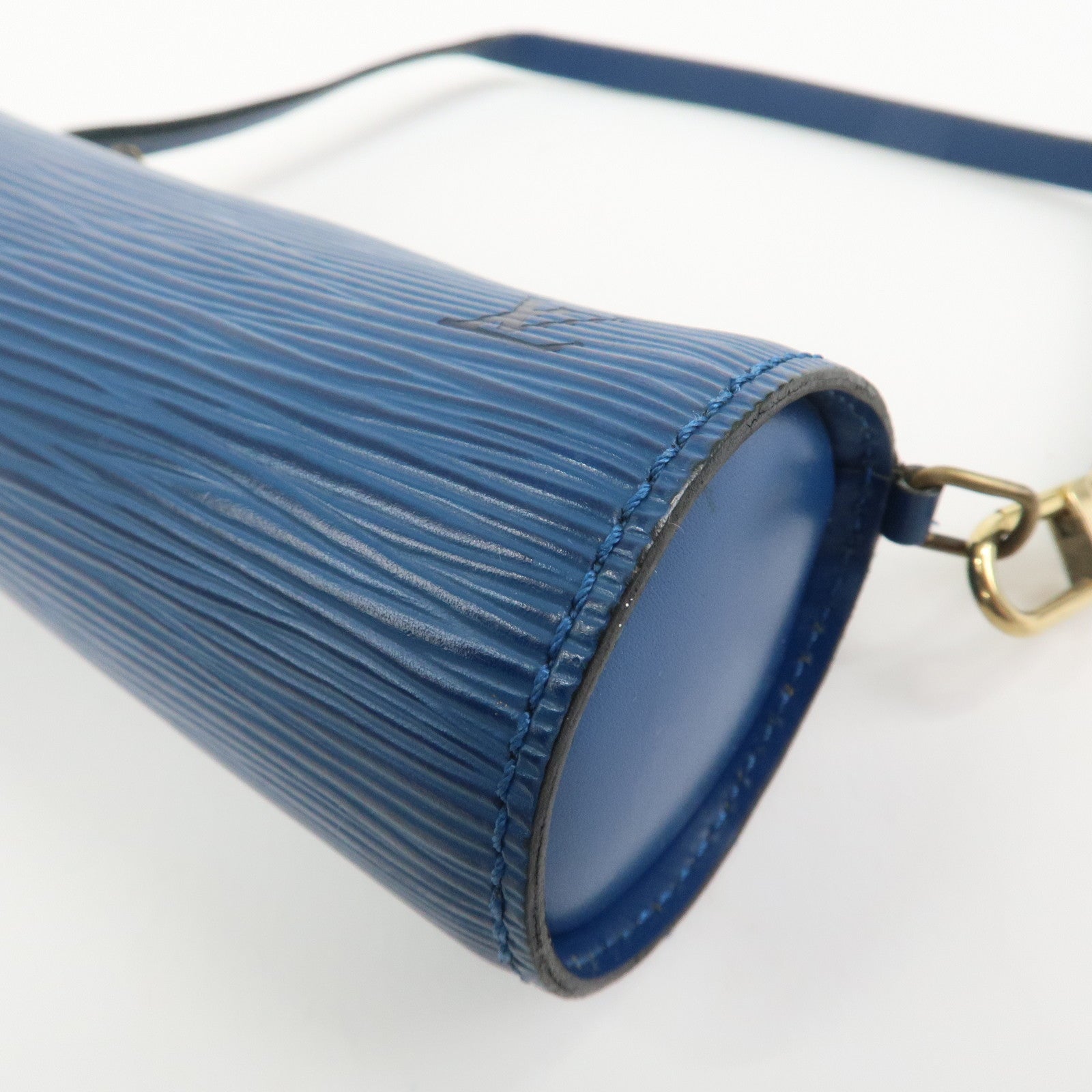 Louis Vuitton Epi Set of 3 Leather Soufflot Pouch Blue Kenya Brown