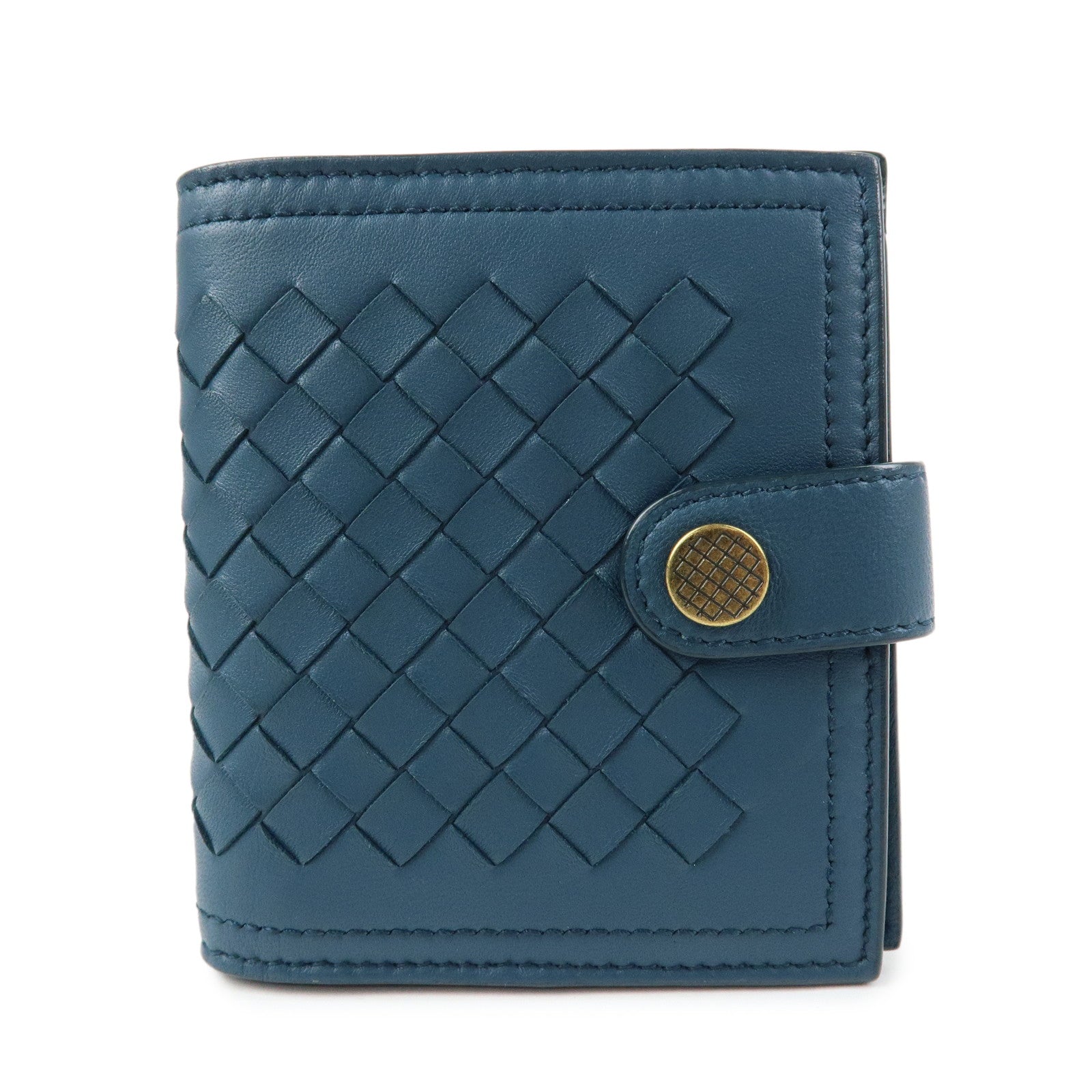 BOTTEGA VENETA Intrecciato Leather Bi-fold Comact Wallet 547441