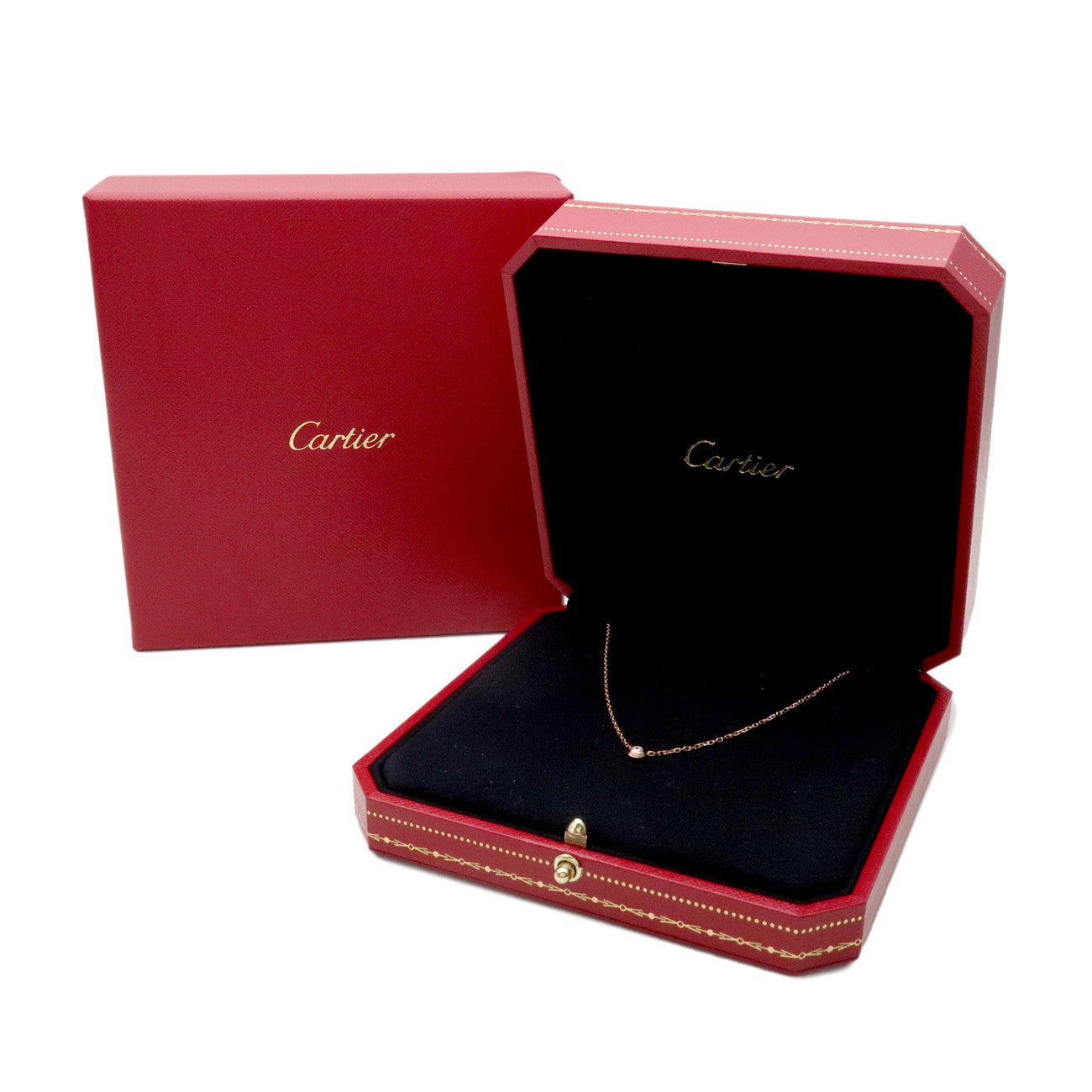 Cartier D'amour 1P Diamond Necklace SM K18 750PG Rose Gold B7215700