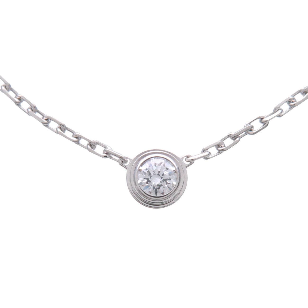 Cartier D'amour 1P Diamond Necklace SM 0.09ct 750WG White Gold