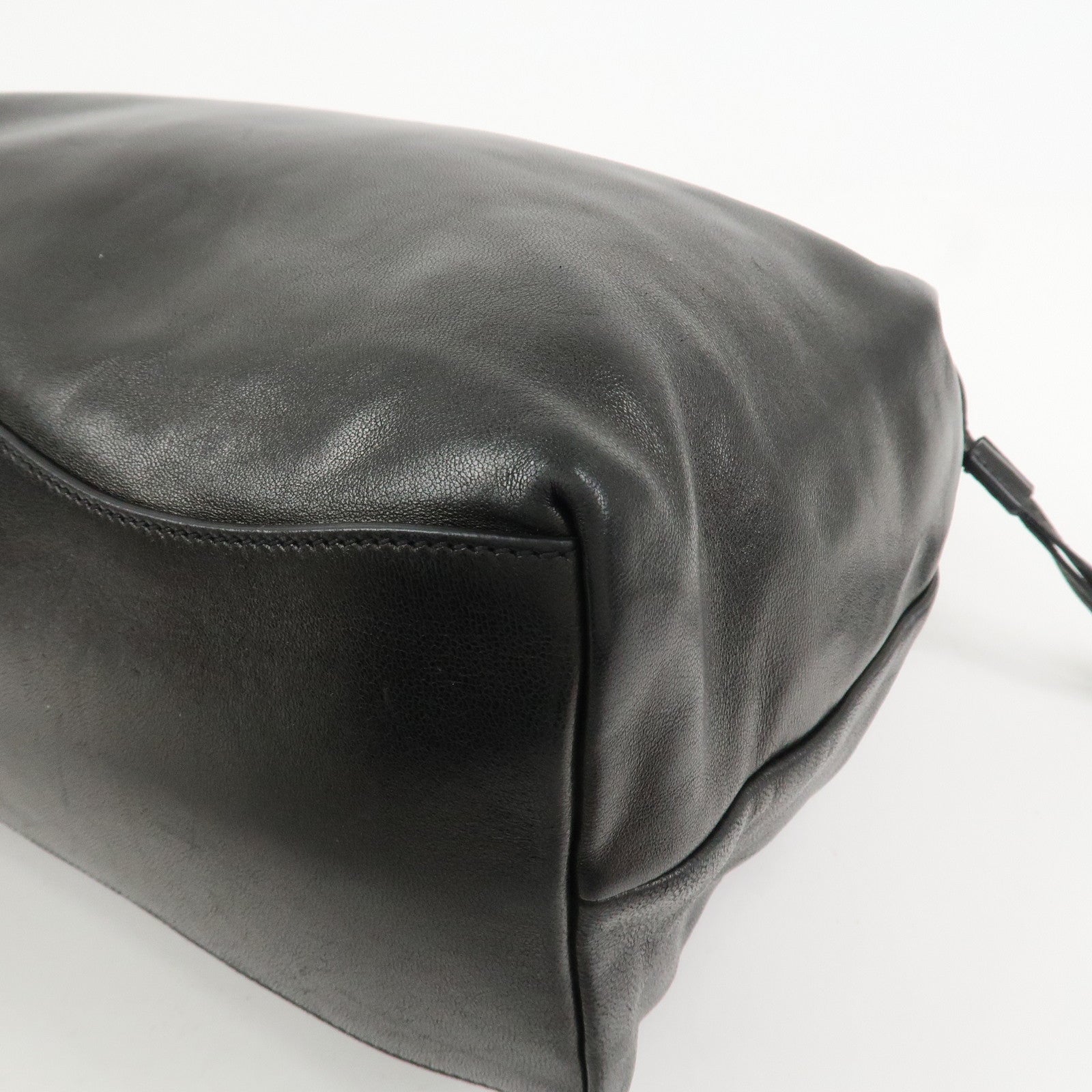 PRADA Logo Nappa Leather 2Way Bag Hand Bag Shoulder Bag Black