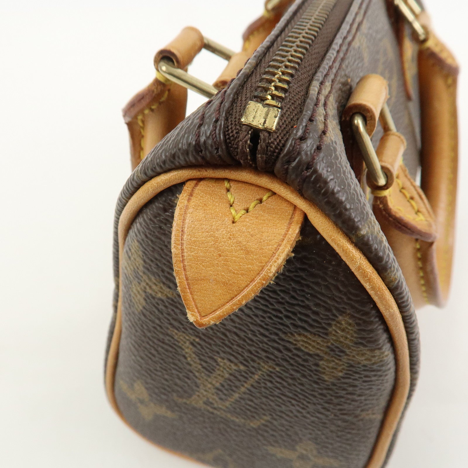 Louis Vuitton Monogram Mini Speedy Hand Bag Boston Bag Brown M41534