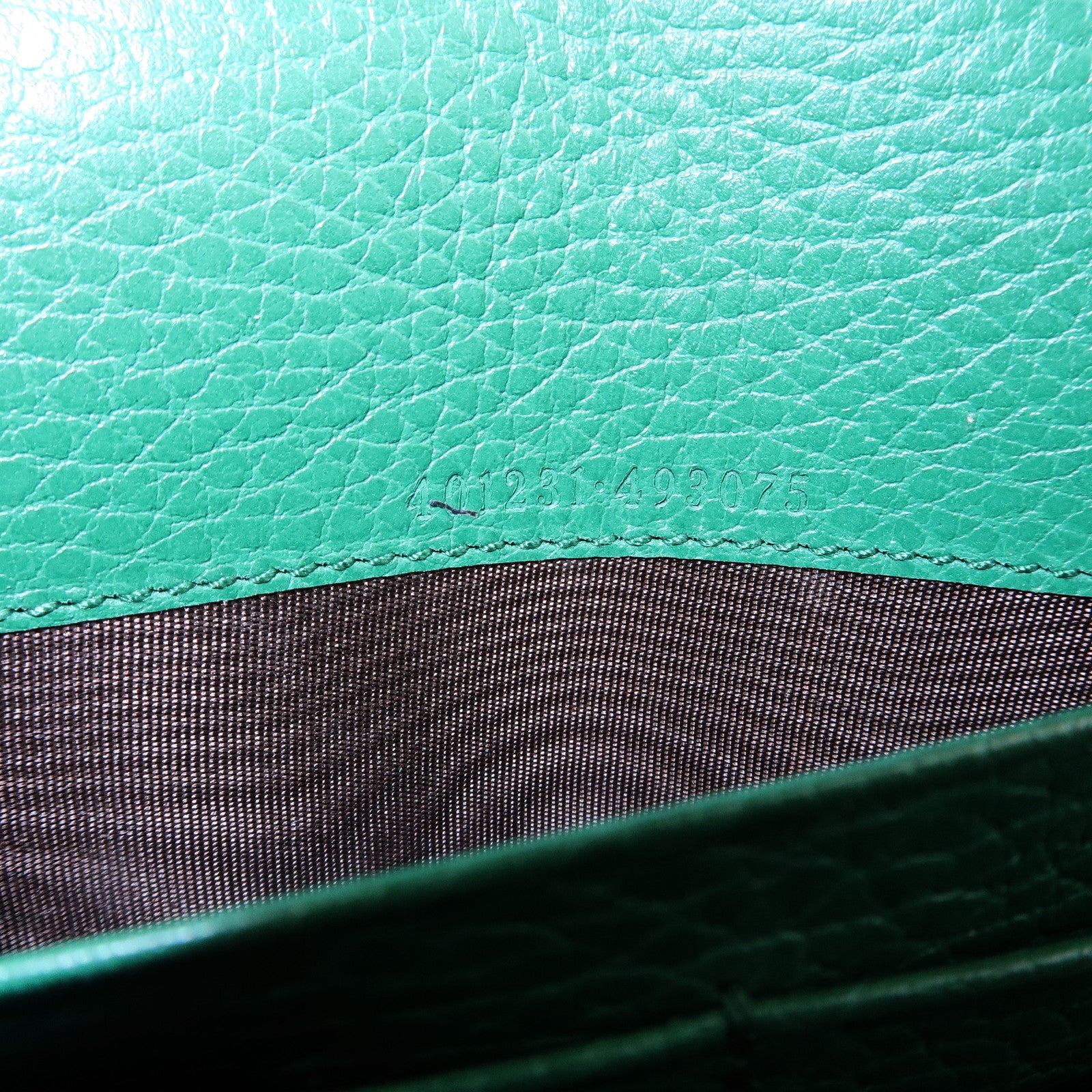 GUCCI Dionysus Leather Chain Shoulder Bag Green 401231