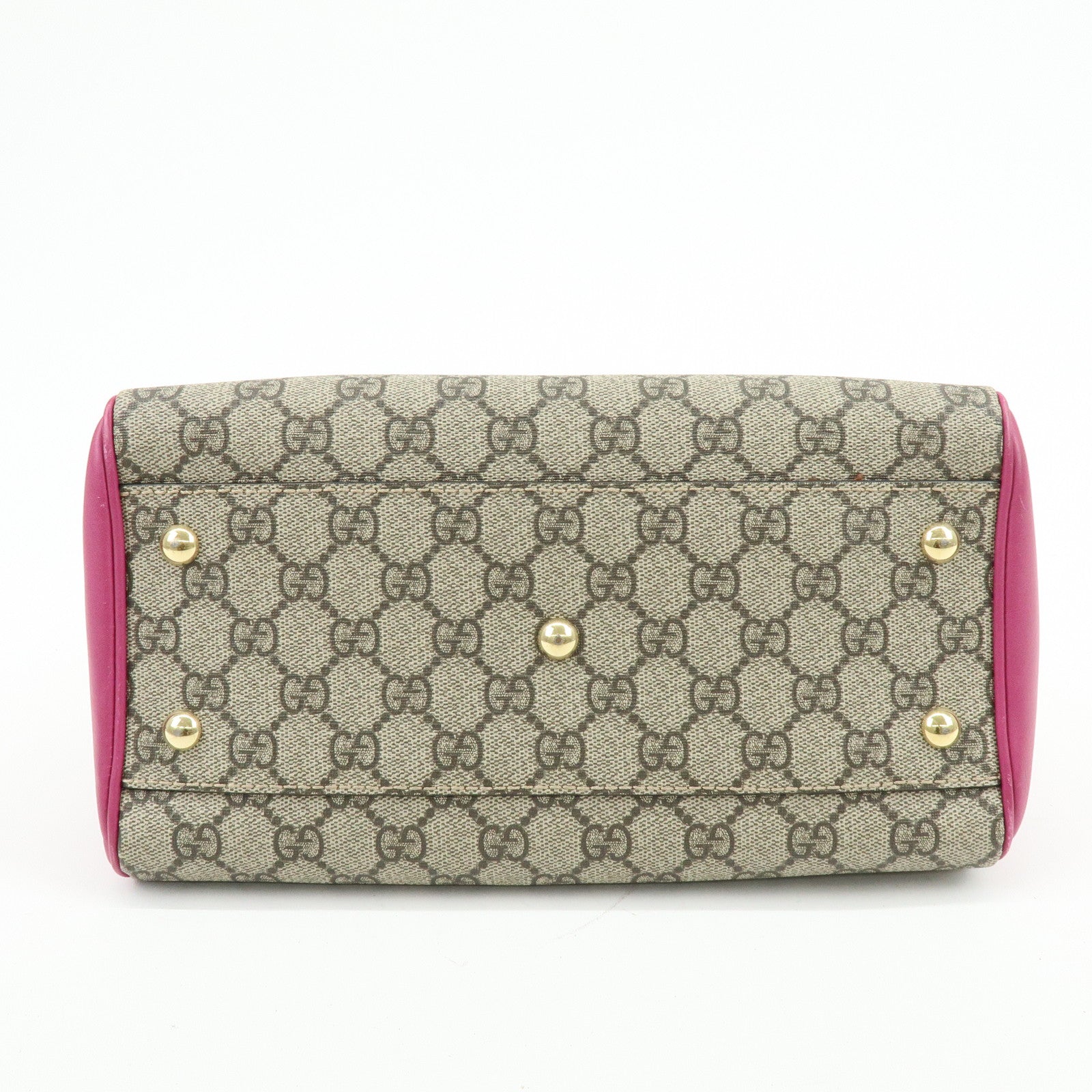 GUCCI GG Supreme Leather 2Way Bag Hand Shoulder Bag Beige 409529