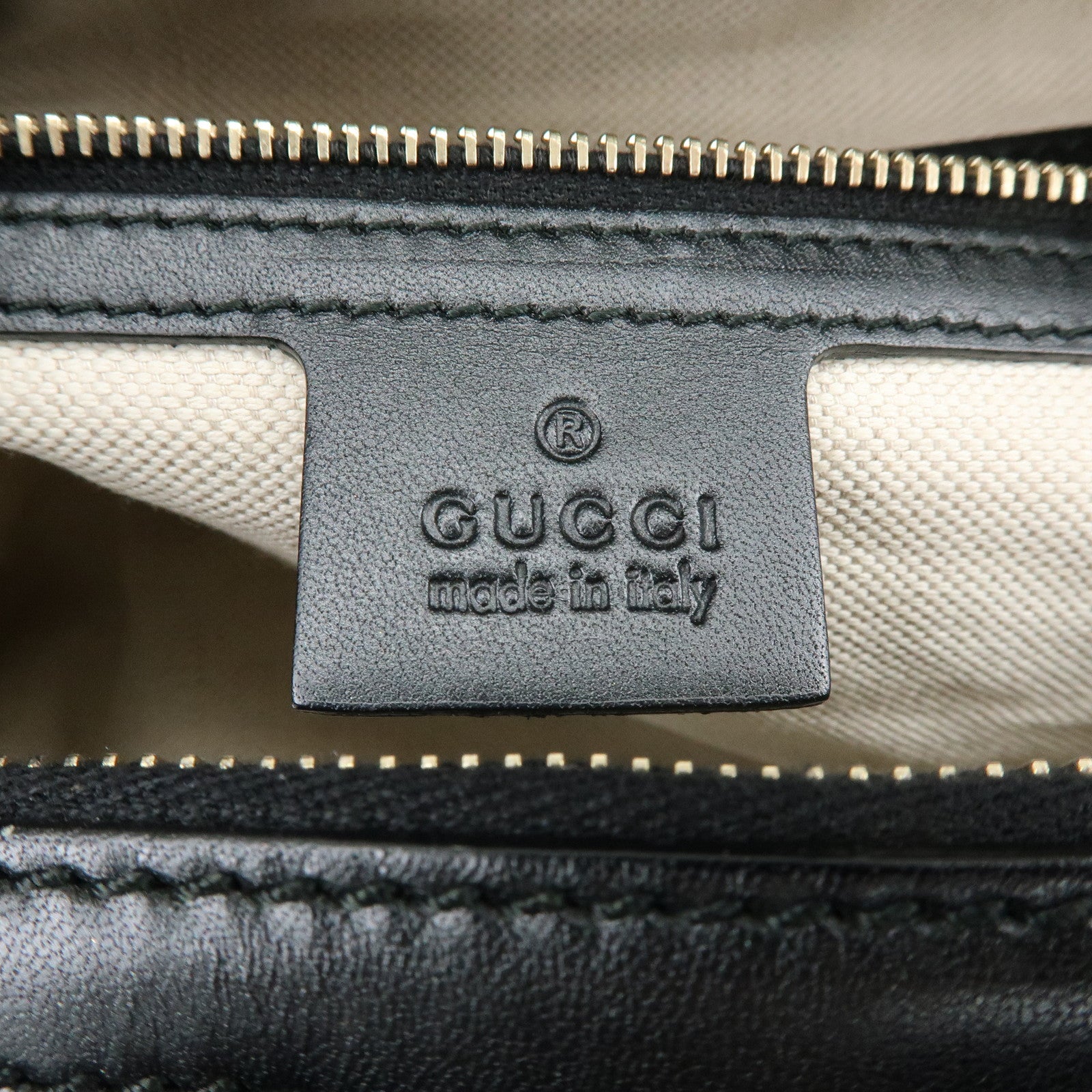 GUCCI Diamante Sherry Canvas Leather 2Way Boston Bag Beige 269876