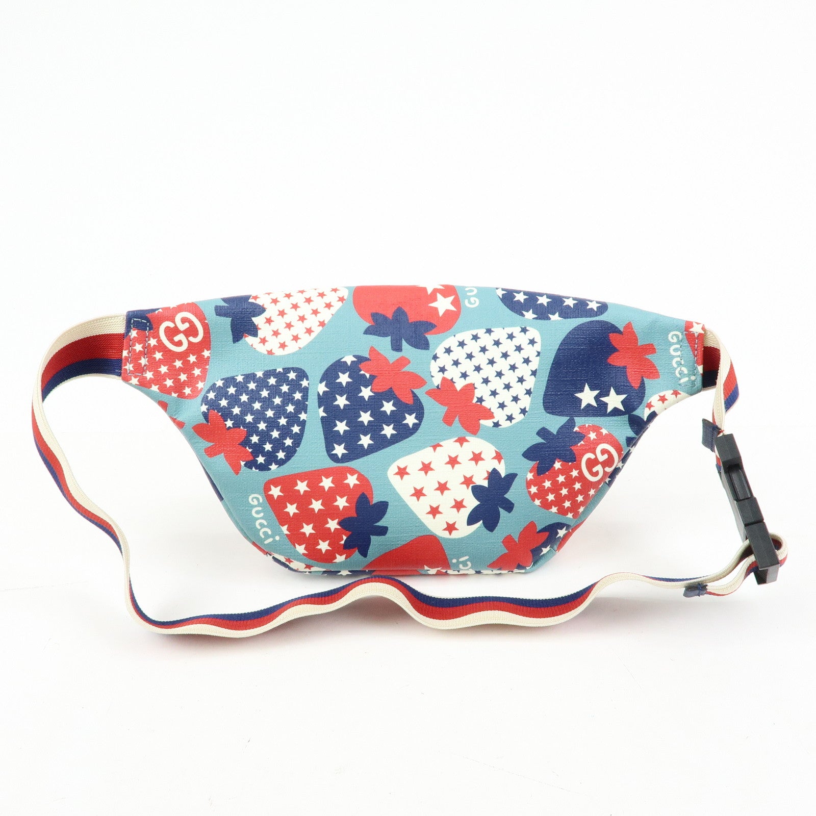 GUCCI  Children's Sherry PVC Waist Pouch Body Bag Strawberry 502095