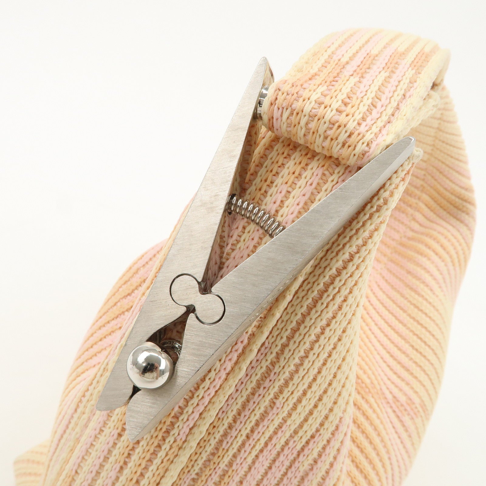 BURBERRY Cotton Mini Peg Duffle Hand Bag Beige Pink Yellow Used