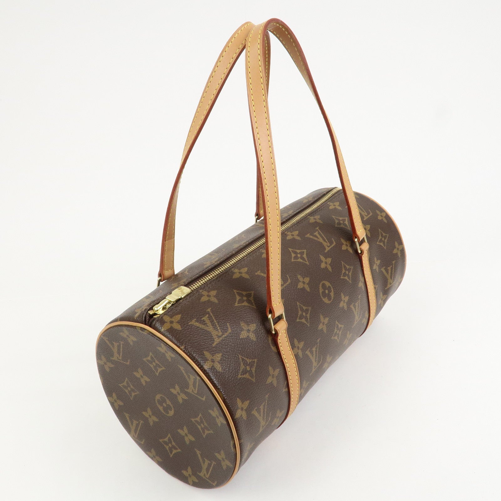Louis Vuitton Monogram Papillon 30 Hand Bag New Style Brown M51385