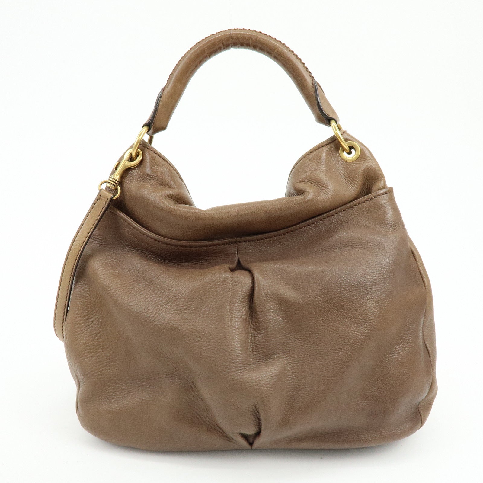 MIU MIU Leather 2Way Bag Hand Bag Shoulder Bag RR1591