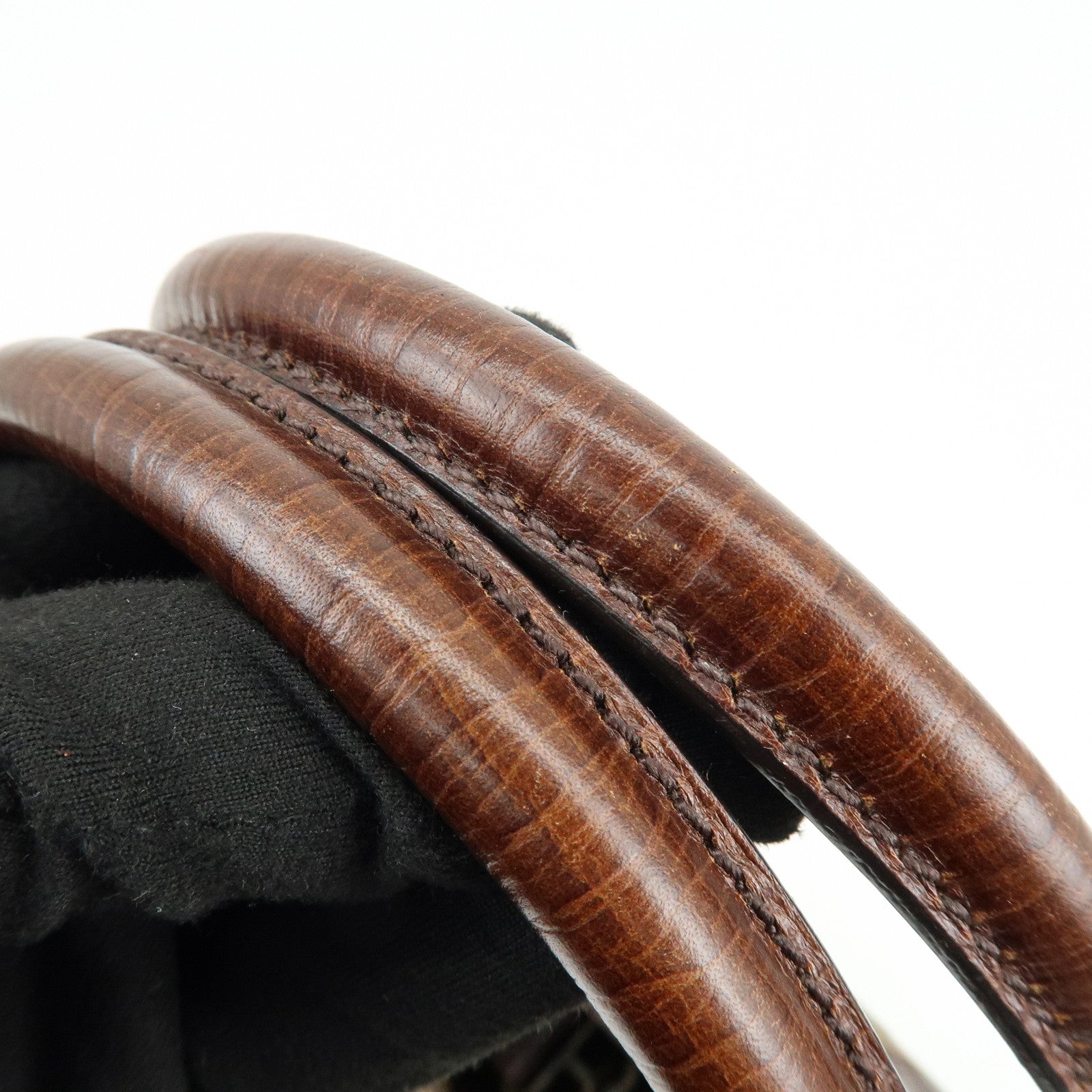 FENDI Zucca Ethnico Canvas Leather Tote Bag Shoulder Bag 8BN162