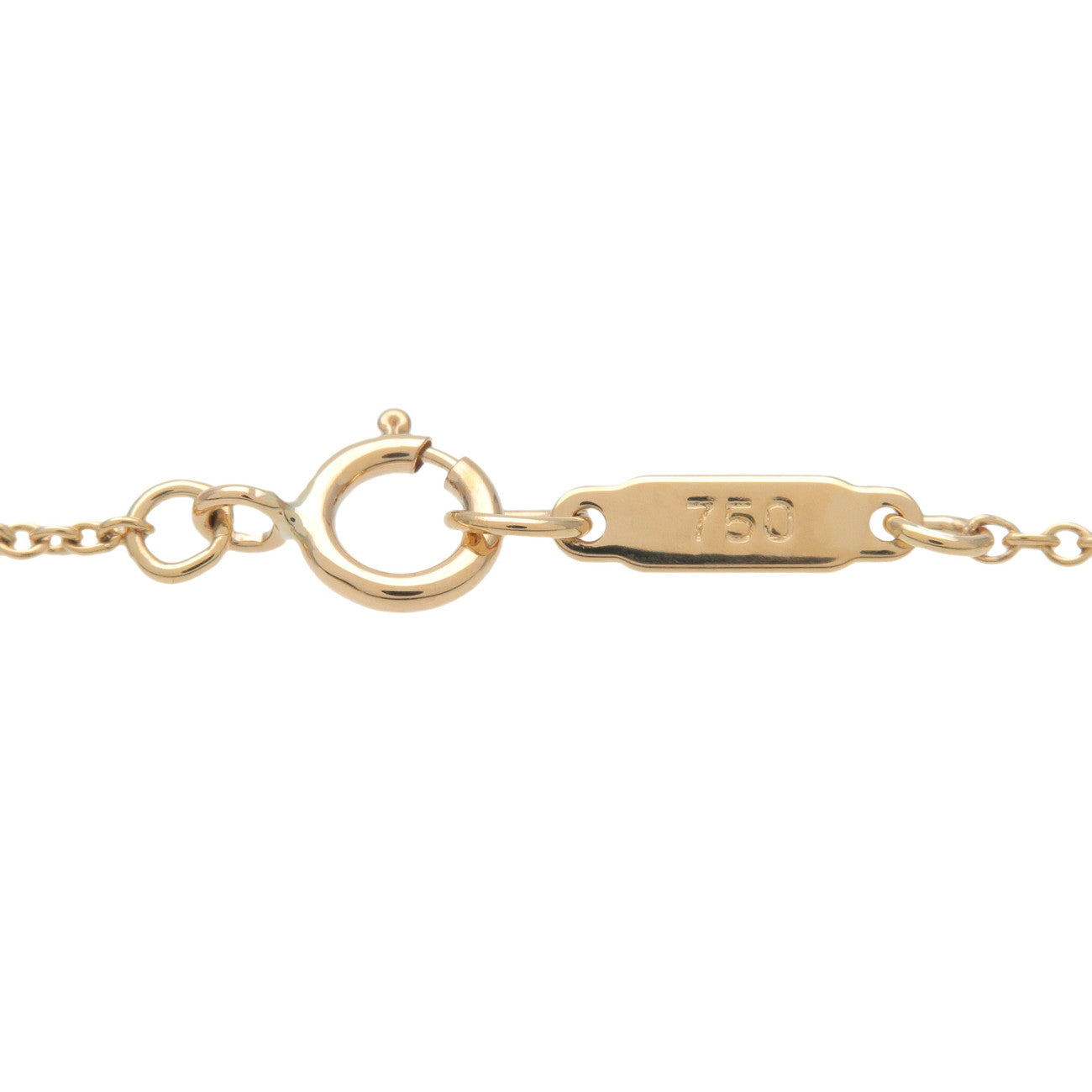 Tiffany & Co Dots Cross 4P Diamond Necklace K18 750YG Yellow Gold