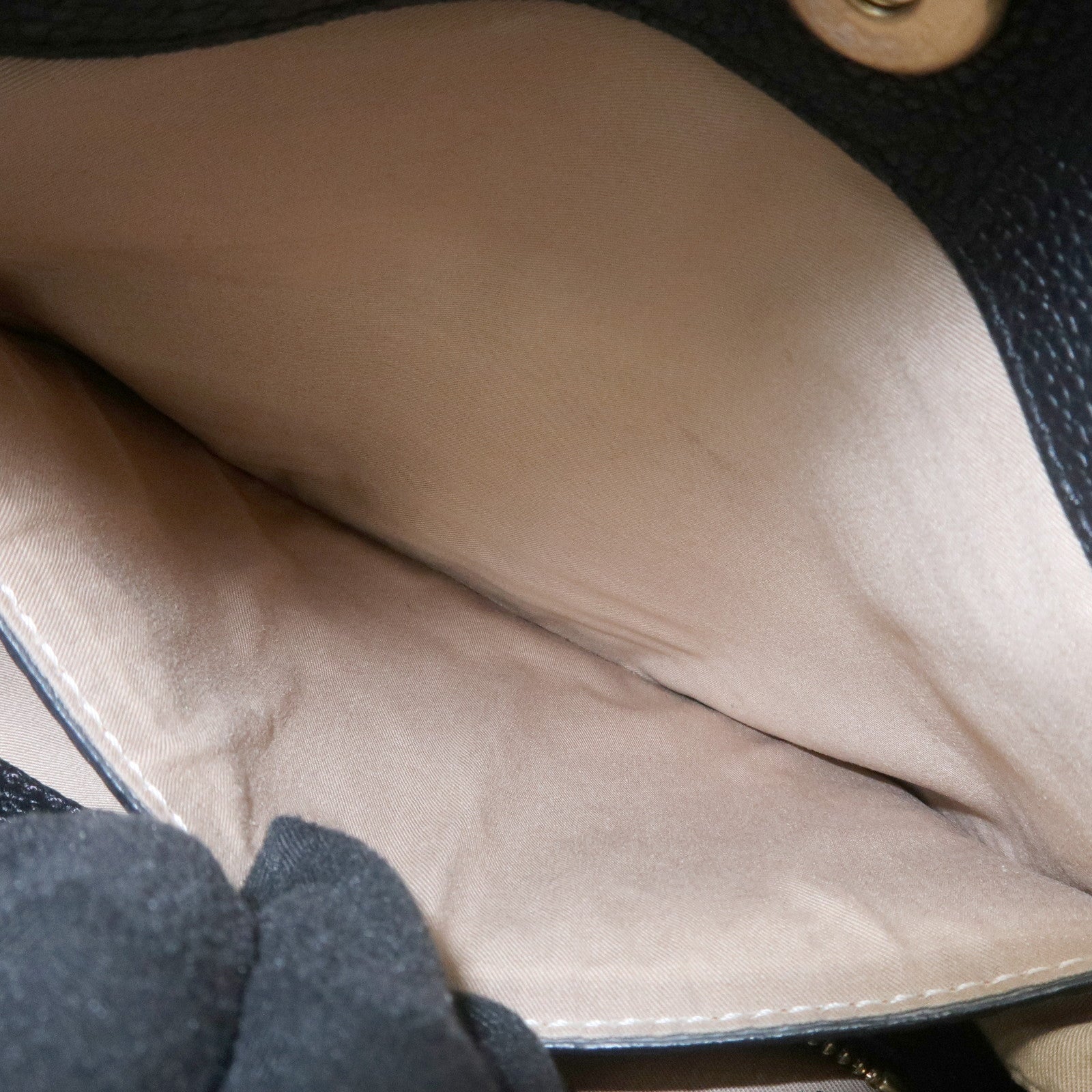 MCM Leather 2Way Bag Hand Bag Shoulder Bag Camel Black