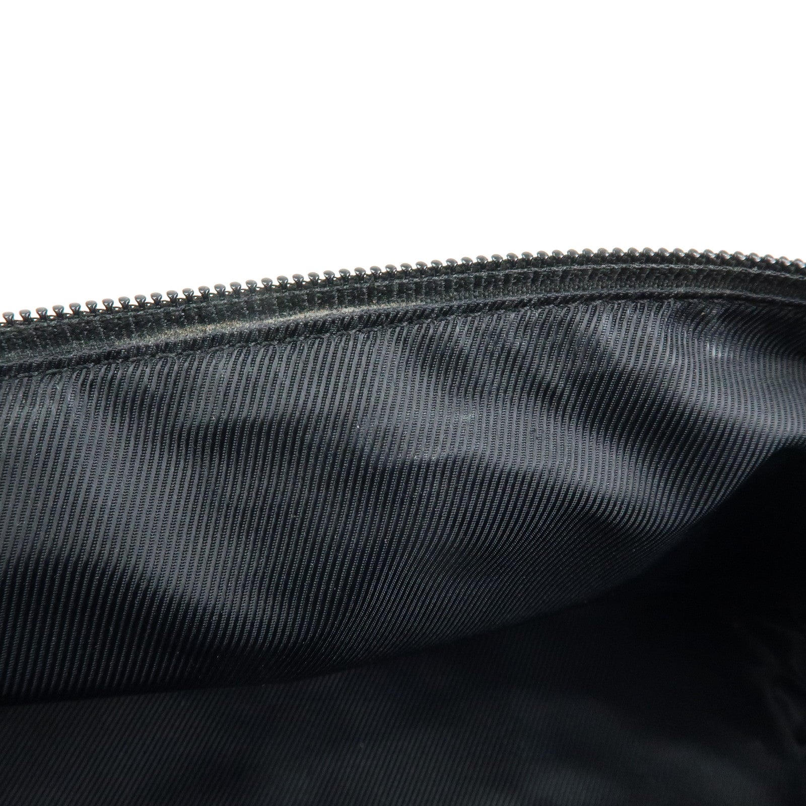 GUCCI Boat Bag GG Canvas Leather Hand Bag Pouch Black 0391103