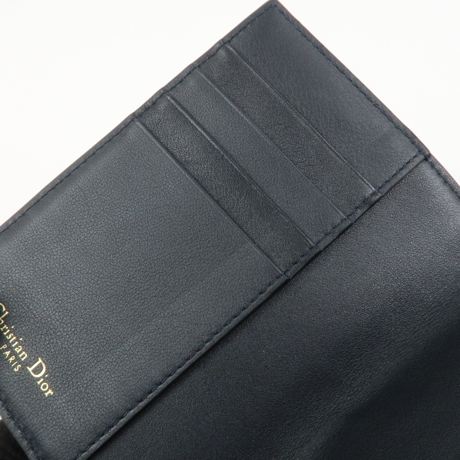 Christian Dior Trotter Jacquard Canvas Leather Card Passport Case