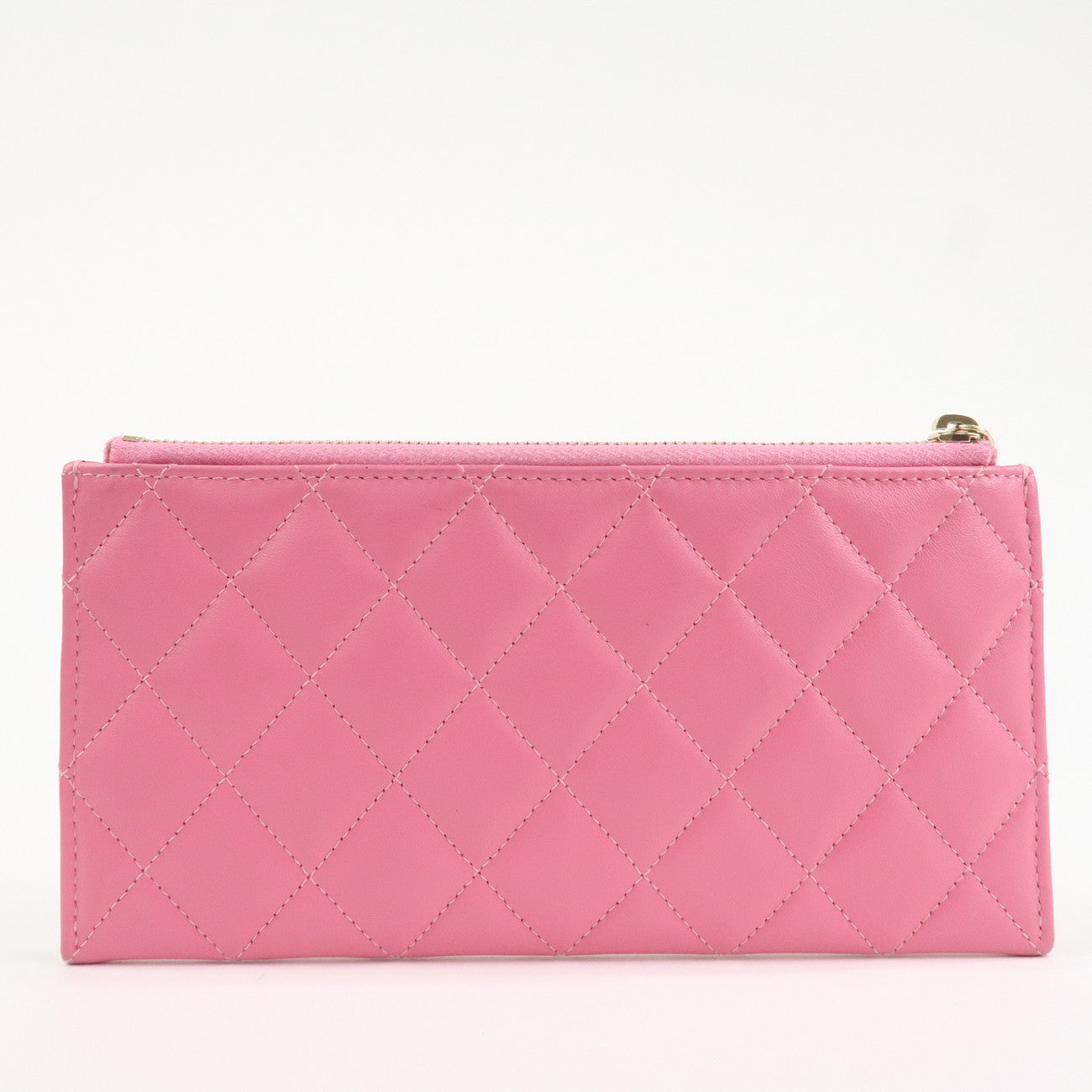 CHANEL Lamb Skin Matelasse Boy Chanel COCO Mark Fragment Case Used