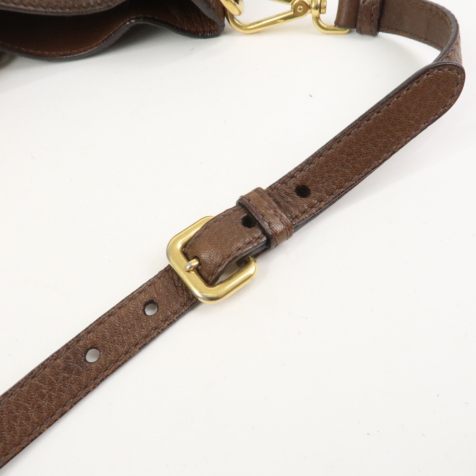 PRADA Leather 2Way Bag Hand Bag Shoulder Bag Crosbody Bag Brown