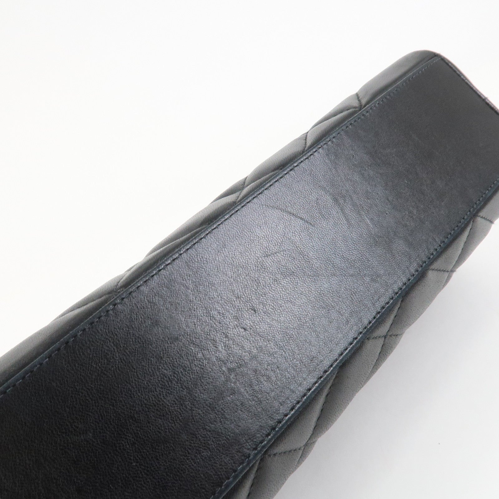 CHANEL COCO Mark Lamb Skin Chain Shoulder Bag Hand Bag Black