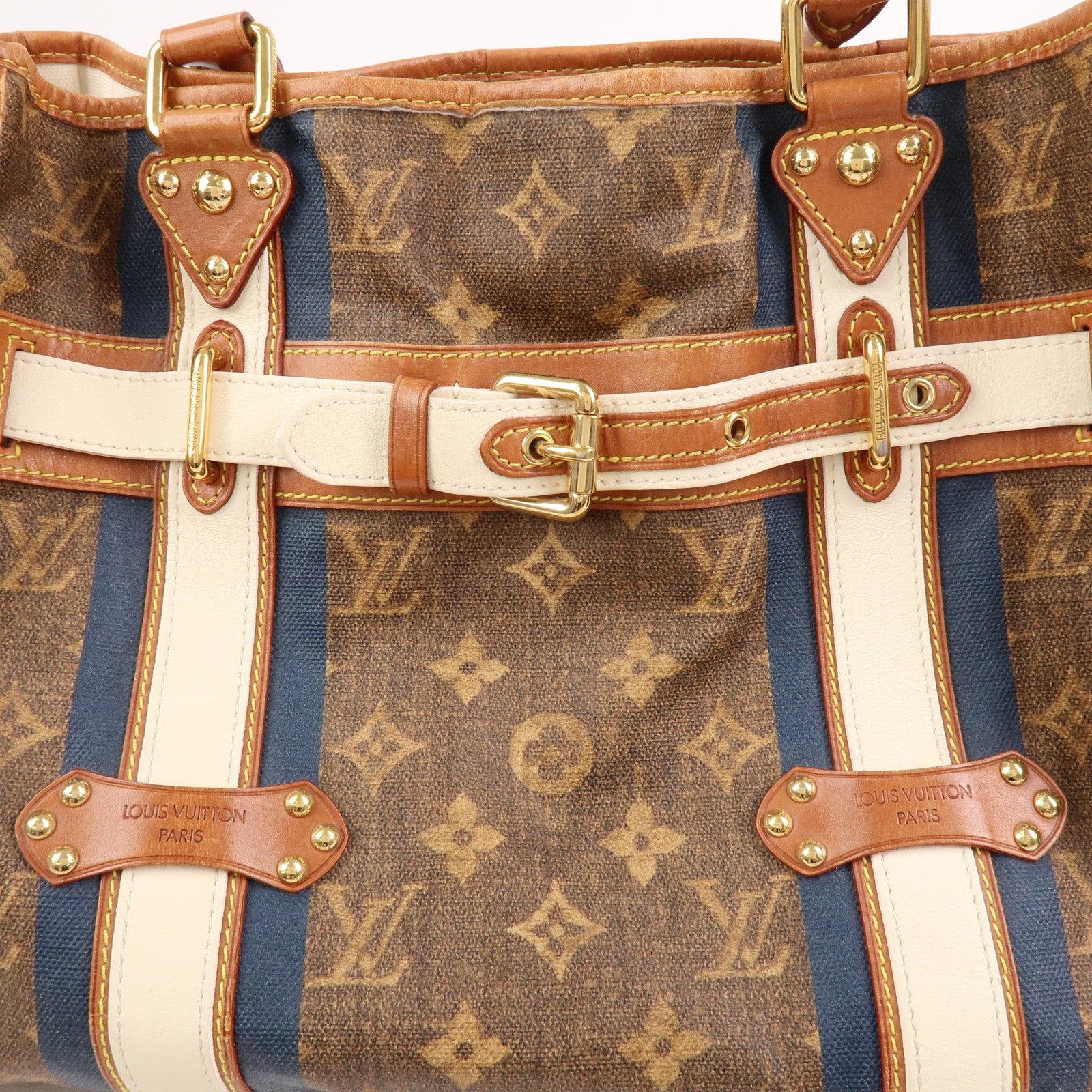Louis Vuitton Monogram Tisse Sac Rayeur GM Shoulder Bag M56385