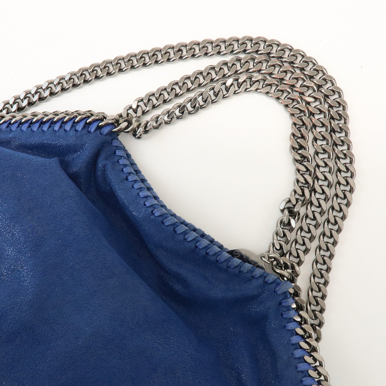 STELLA MCCARTNEY Falabella 2Way Shoulder Bag Tote Bag Blue Silver