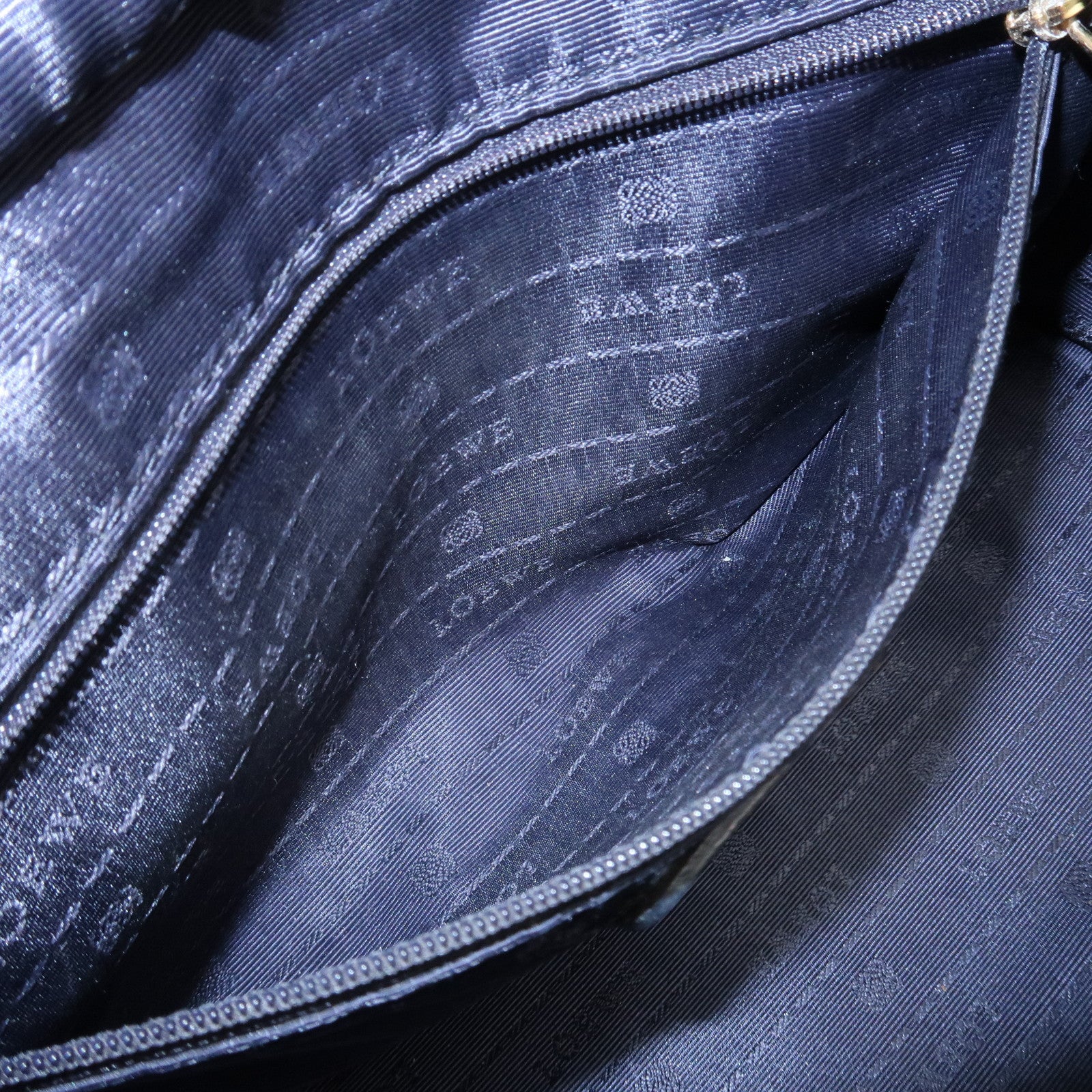 LOEWE Anagram Amazona 28 Leather Hand Bag Boston Bag Brown