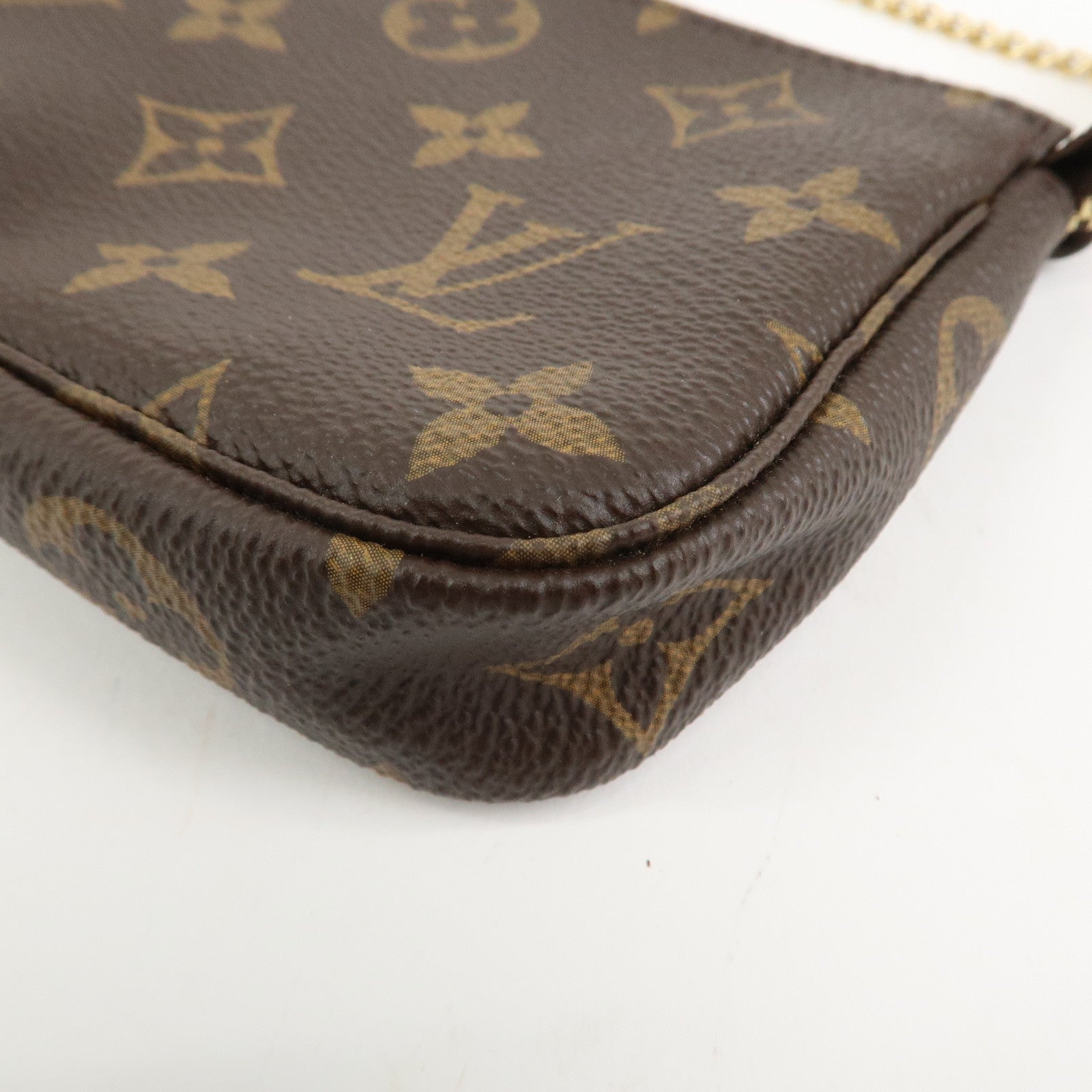 Louis Vuitton Monogram Mini Pochette Accessoires Hand Bag M58009