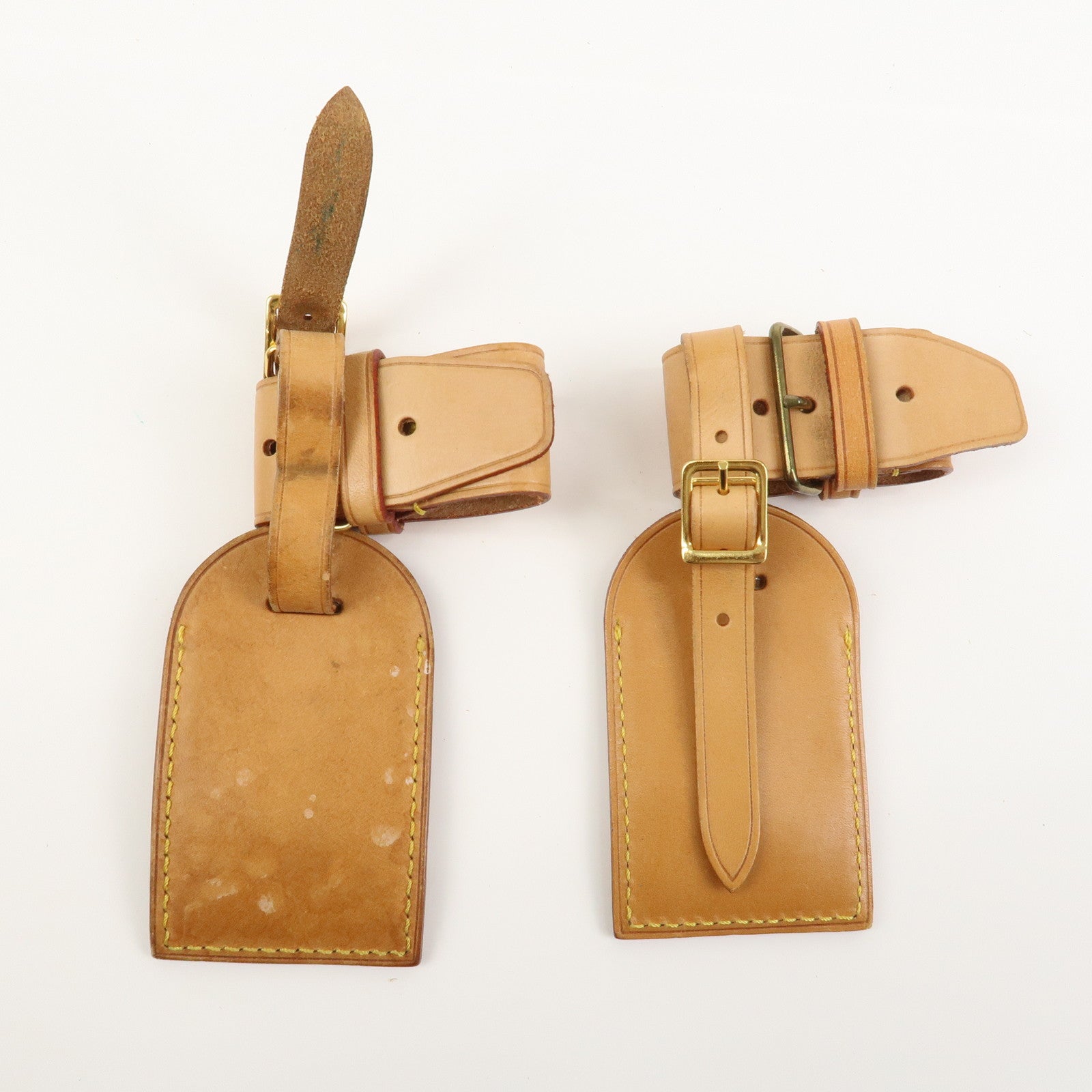 Louis Vuitton Set of 10 Leather Name Tag & Poignet Natural