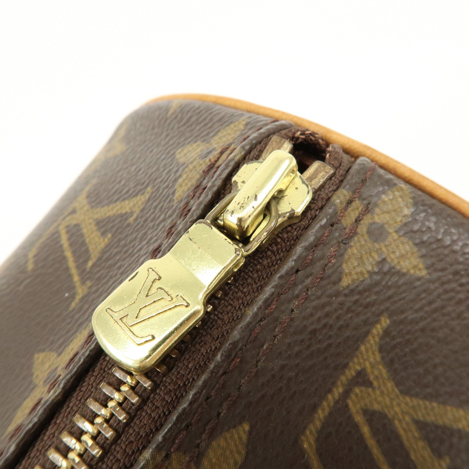 Louis Vuitton Monogram Papillon 30 Hand Bag Brown M51385