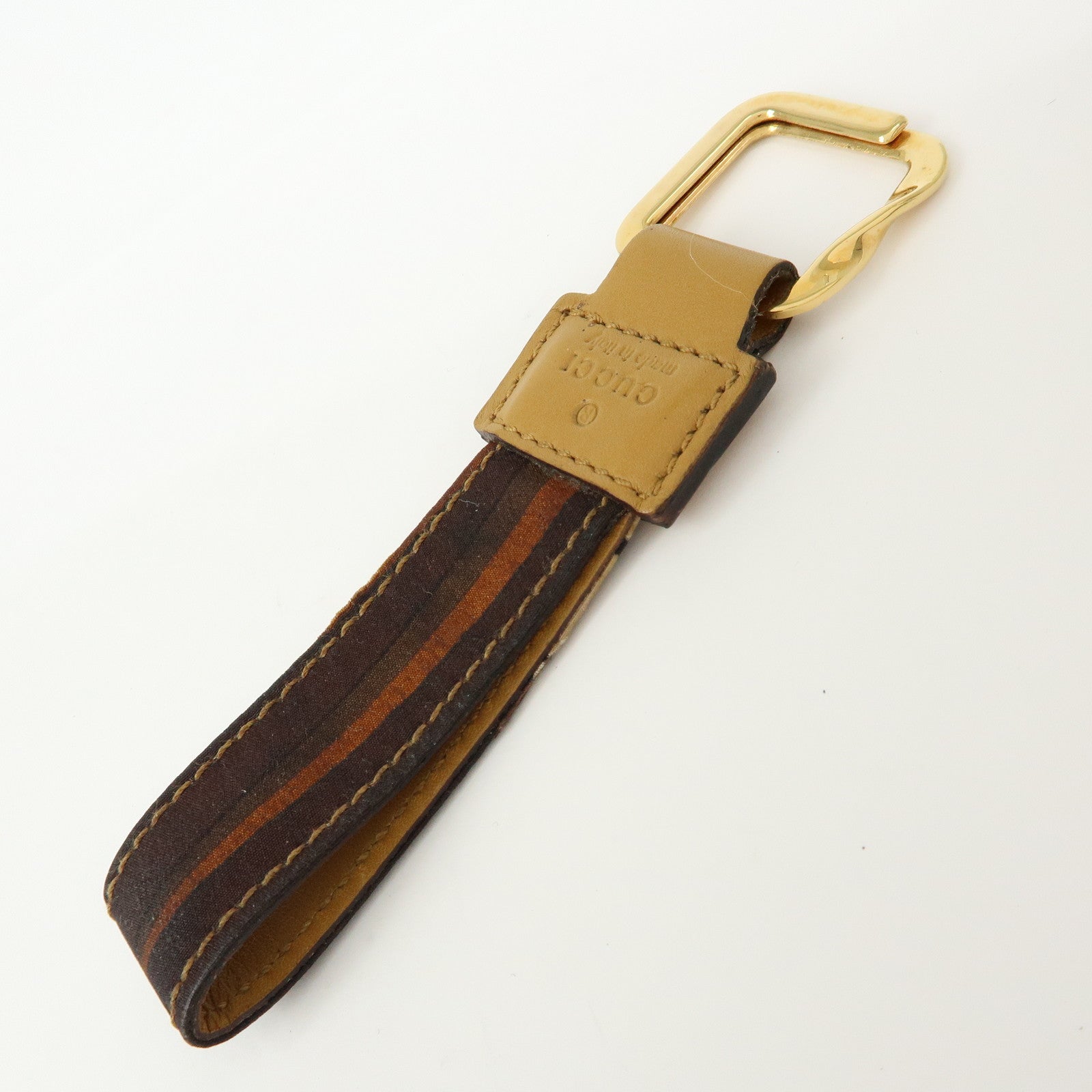 GUCCI Set of 2 Bag Charm Key Holder Brown 042・01・9040/199919