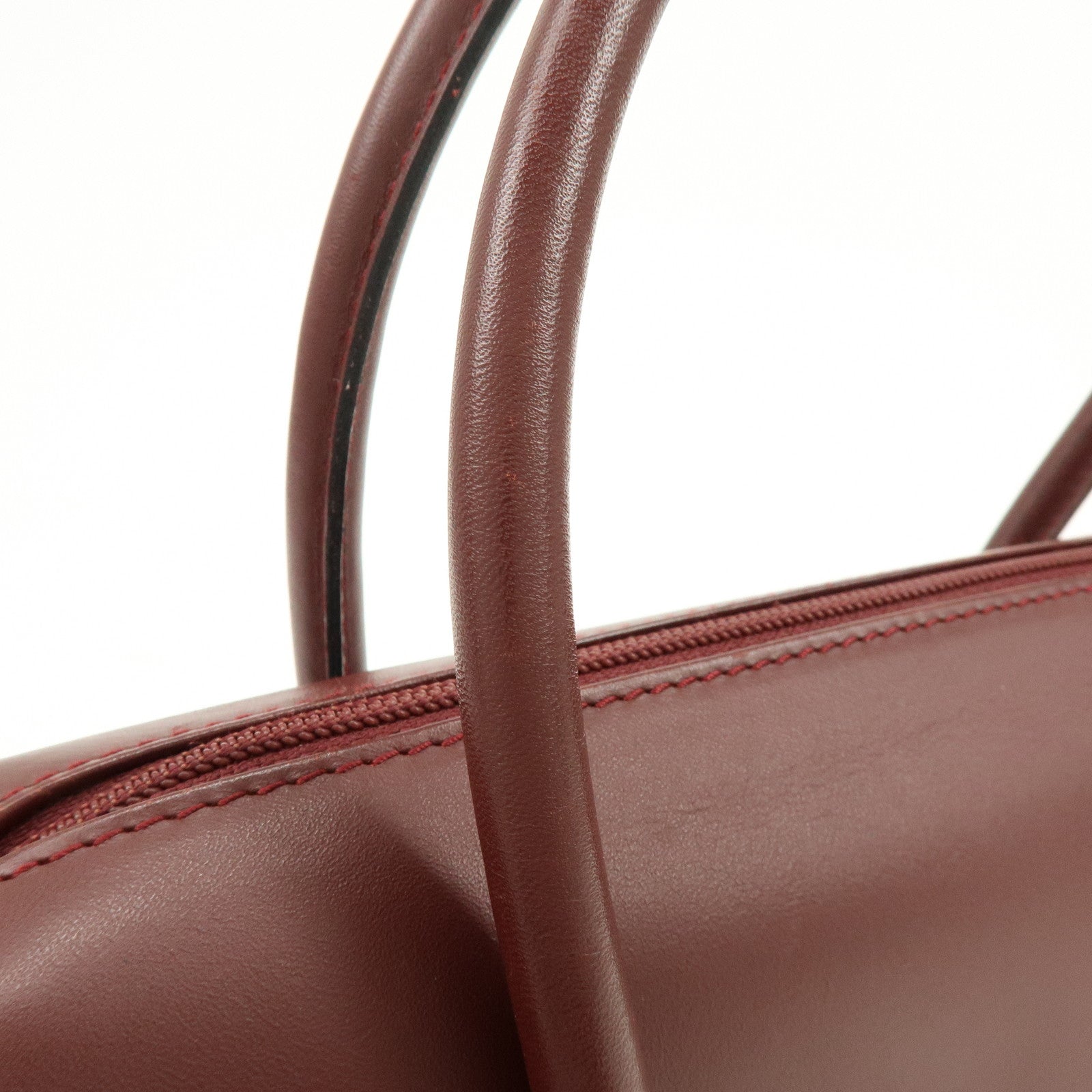 Cartier Must de Cartier Leather Hand Bag Tote Bag Bordeaux