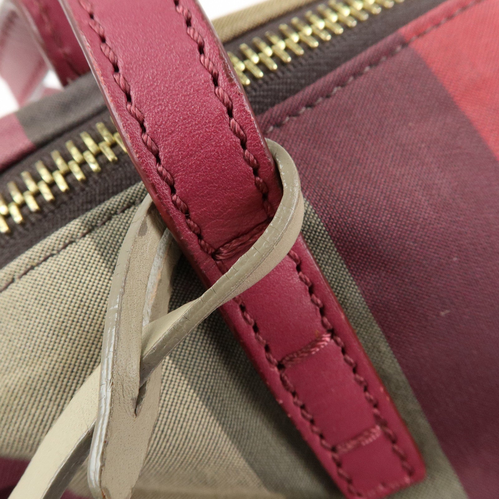 FENDI Chameleon Pequin Canvas Leather Shoulder Bag Tote Bag 8BN232