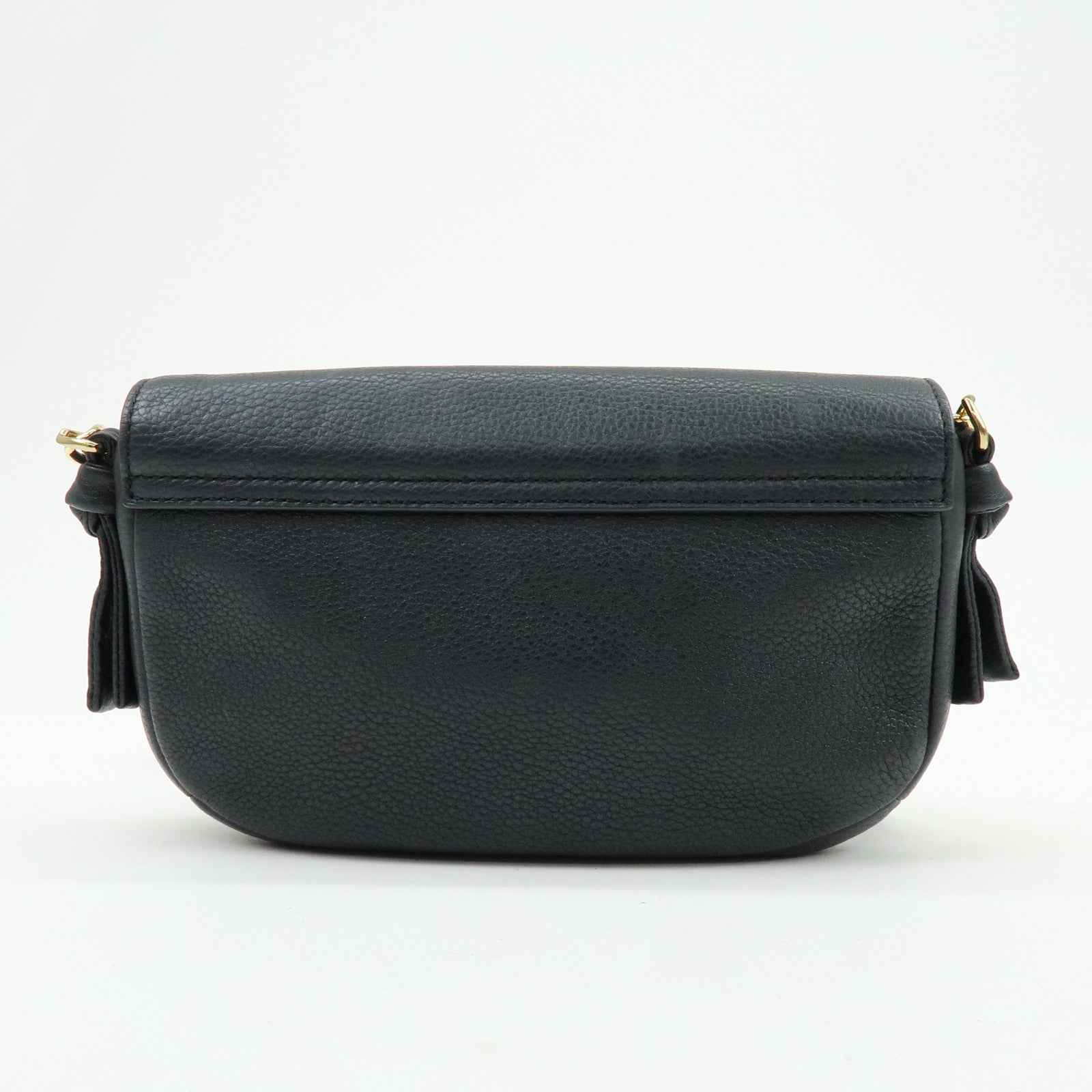 TORY BURCH Logo Leather Shoulder Bag Crossbody Bag Black