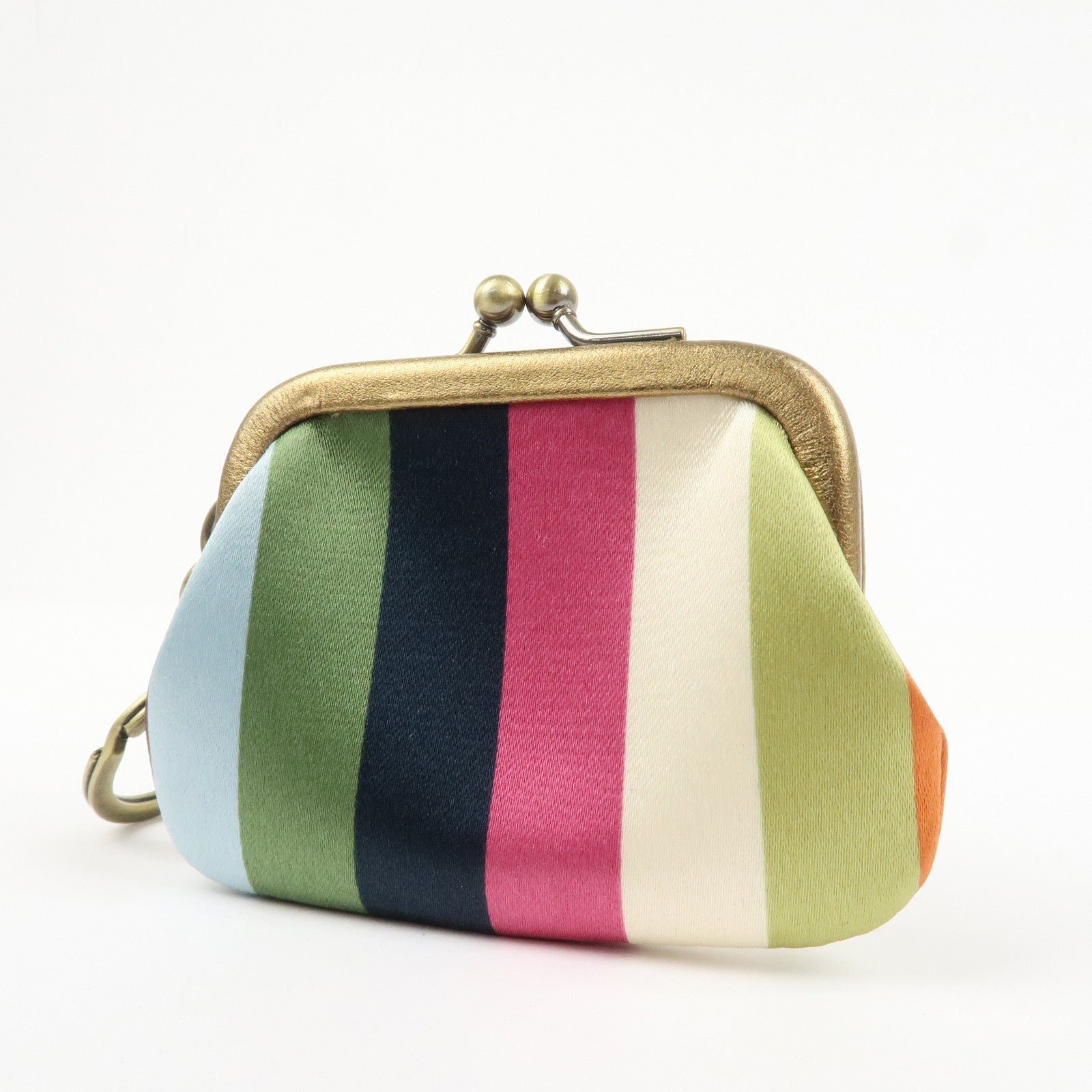 COACH Satin Canvas Set Of 2 Coin Case Card Case Beige Multicolor