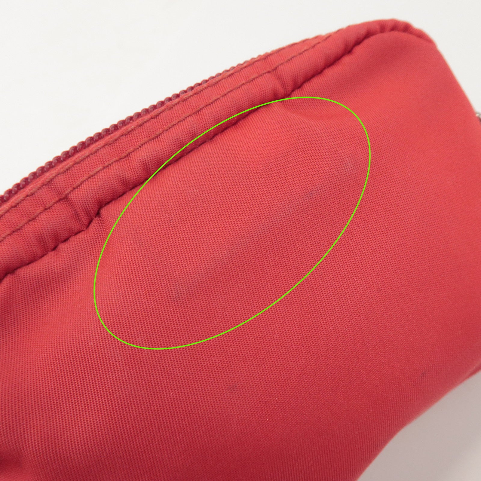 PRADA Set of 2 Nylon Pouch Cosmetic Bag Pink Red 1N0340/1N0339