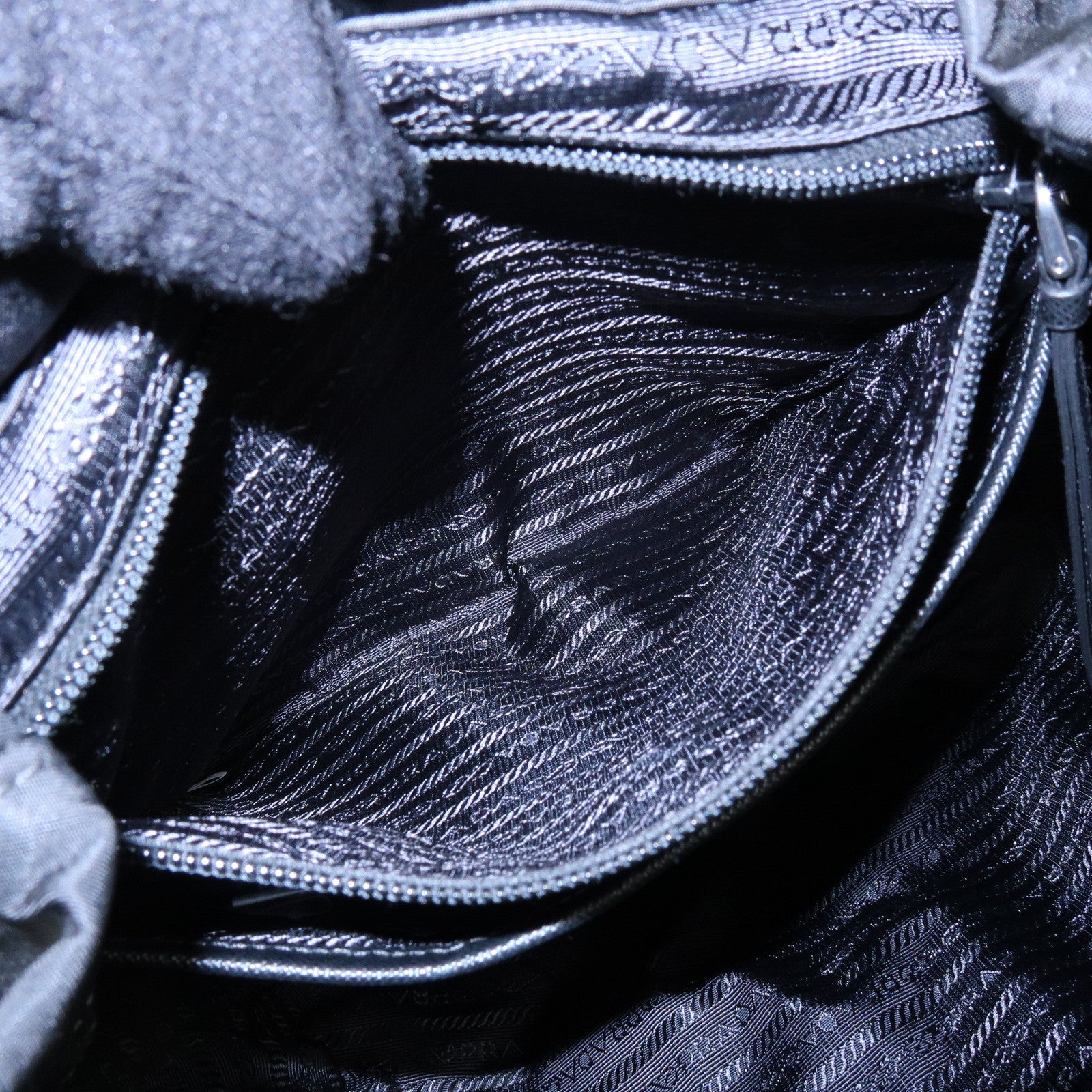 PRADA Triangle Logo Nylon Leather Backpack Studs Black Red1BZ811