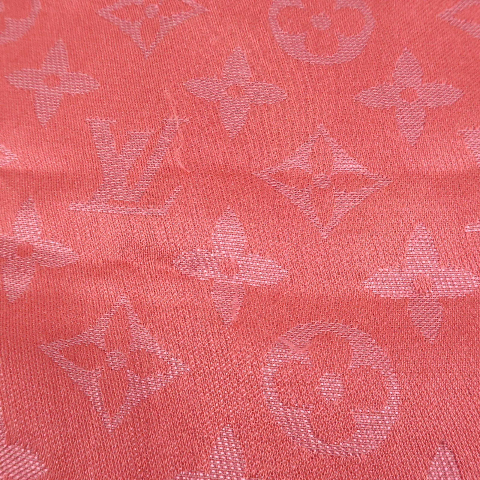 Louis Vuitton Monogram Silk Wook Shawl Scarf Pink