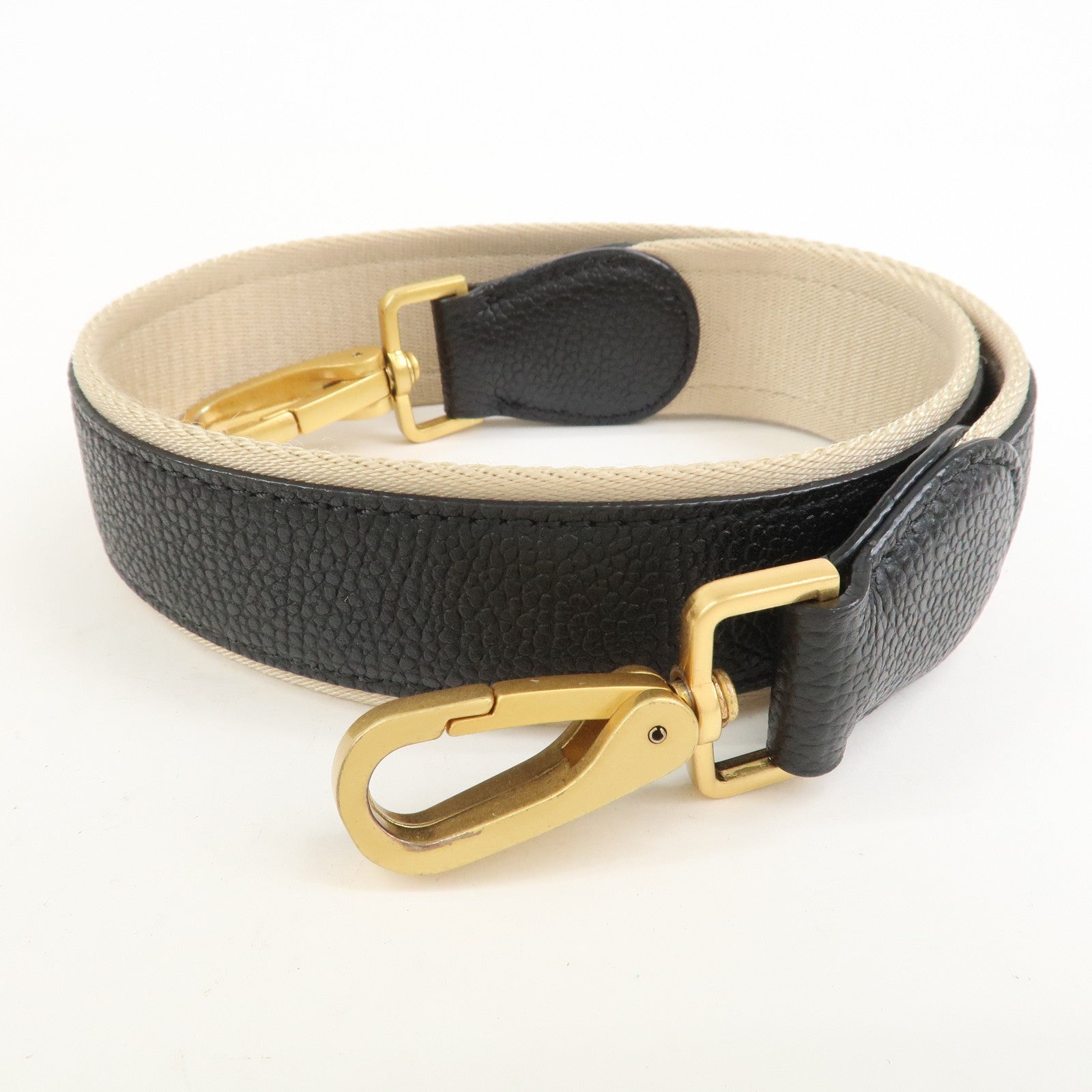 MCM Leather 2Way Bag Hand Bag Shoulder Bag Camel Black