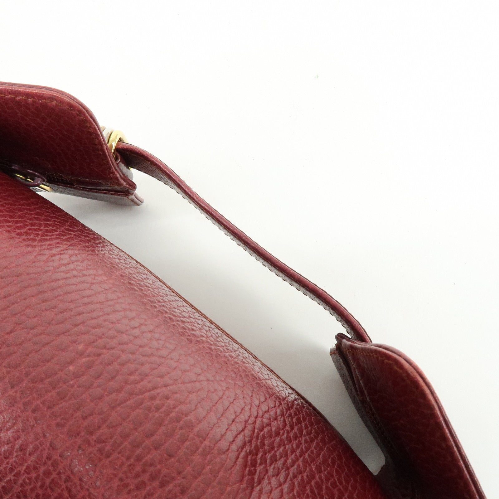 Cartier Must de Cartier Trinity Leather Hand Bag Tote Bag Bordeaux