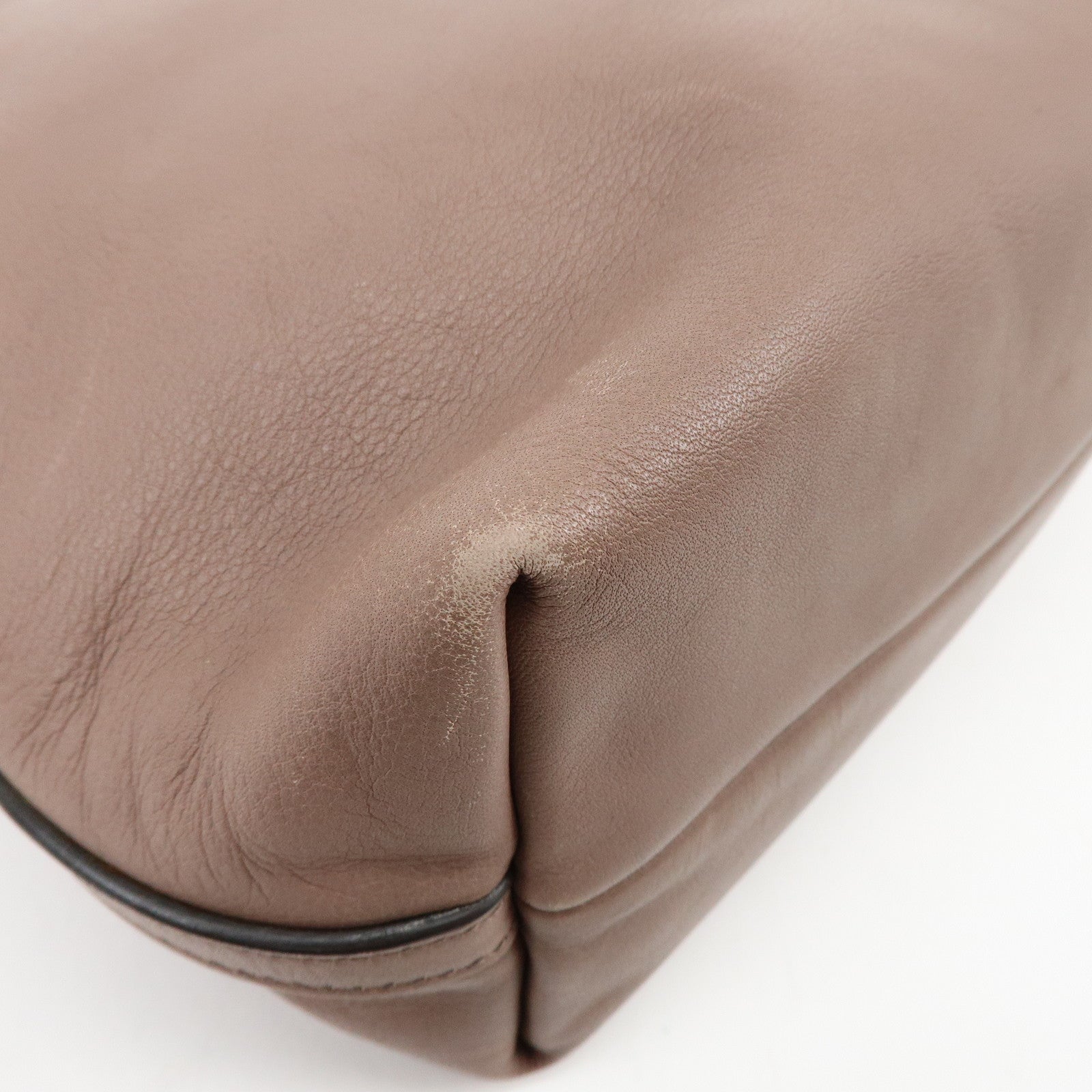 Dolce & Gabbana Leather 2Way Bag Hand Bag Shoulder Bag Brown
