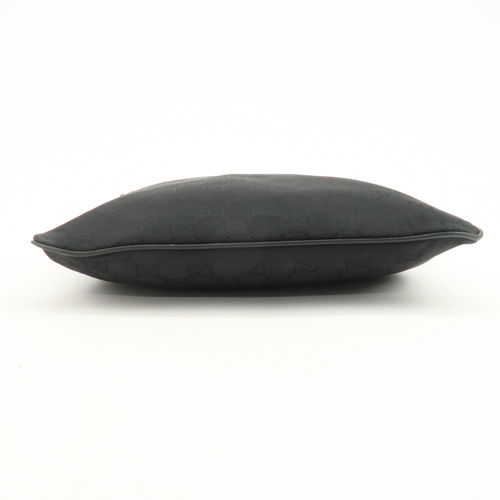 GUCCI Sherry GG Nylon Leather Shoulder Bag Black 509639