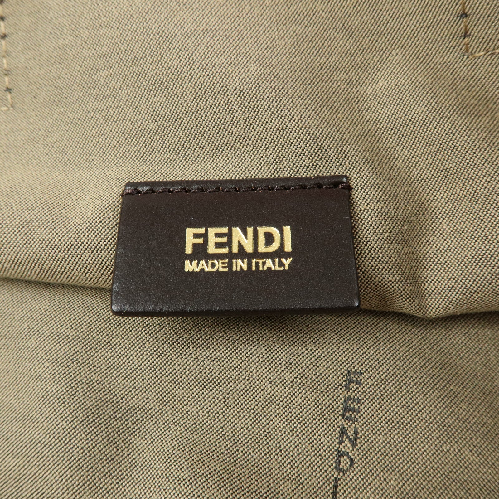 FENDI Canvas Leather Tote Bag Hand Bag Leopard Pink 8BH173