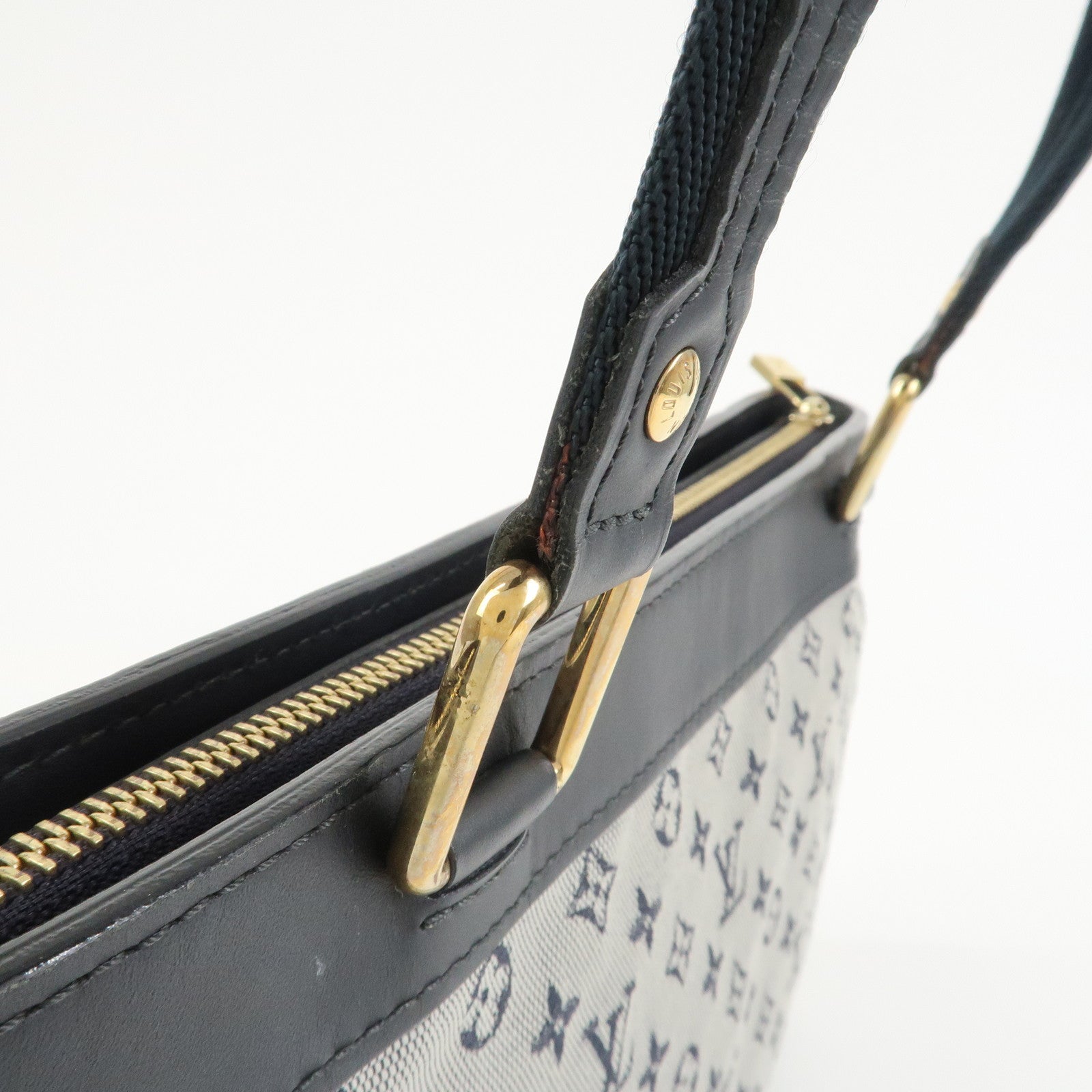 Louis Vuitton Monogram Mini Lin Lucille PM Hand Bag Blue M92676