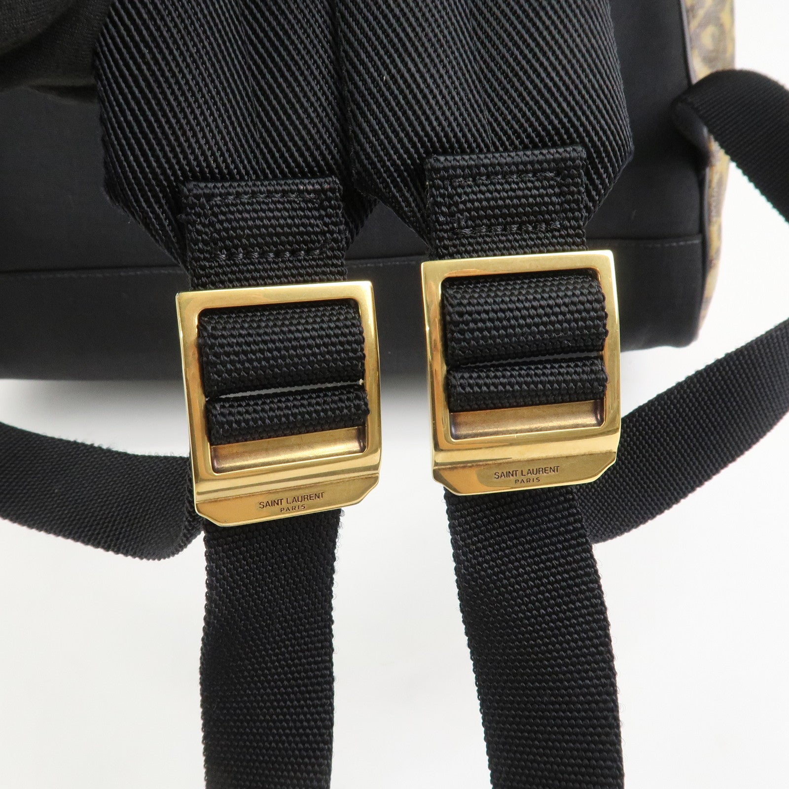 SAINT LAURENT PARIS PVC Leather Backpack Rucksuck Animal 534967