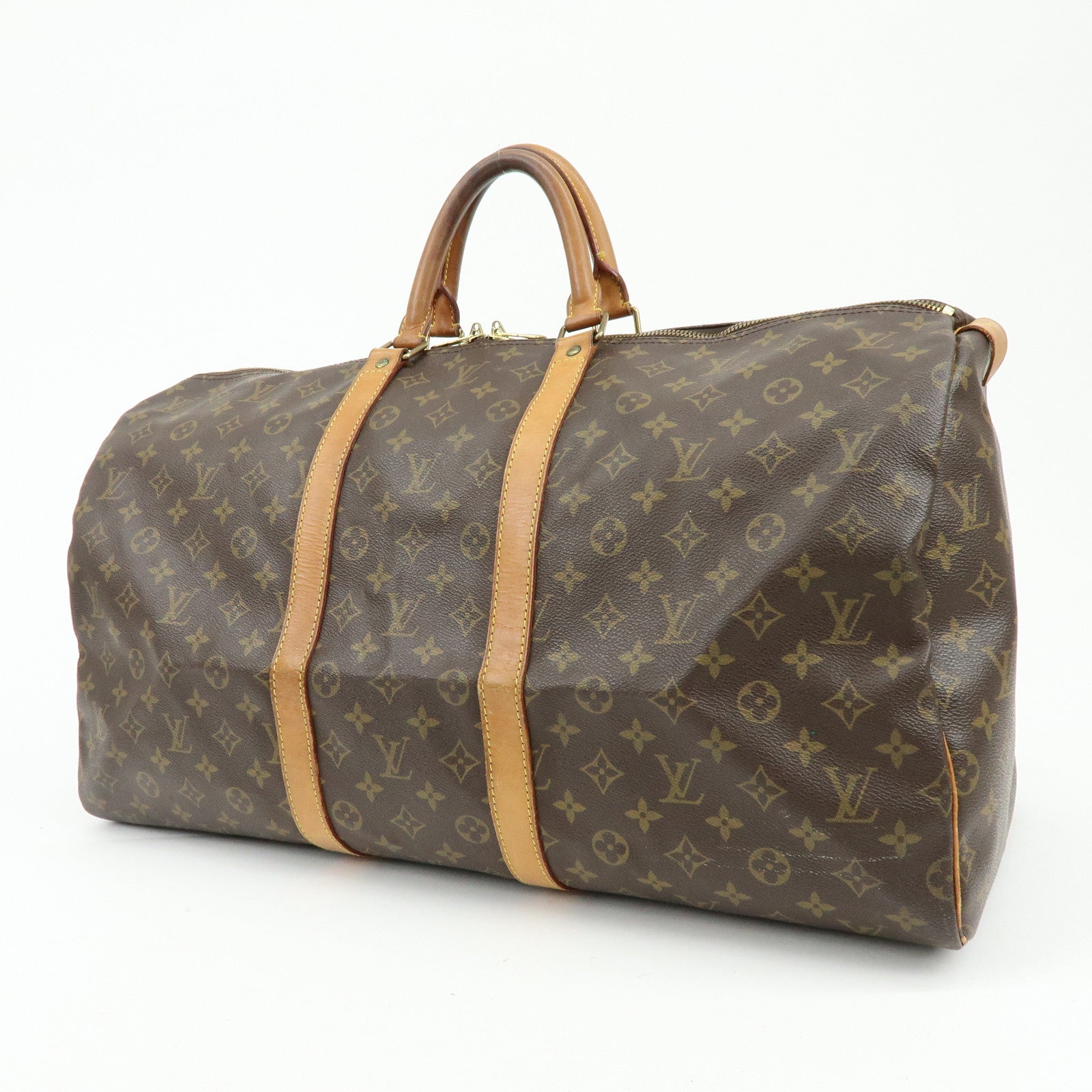 Louis Vuitton Monogram Keep All 55 Boston Bag Brown M41424