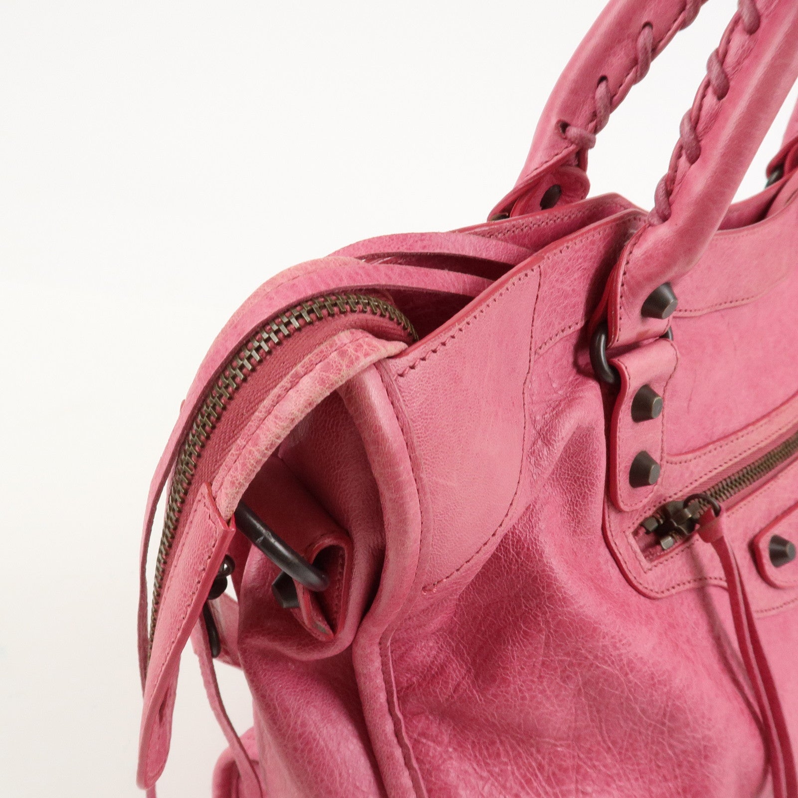 BALENCIAGA The City Leather 2Way Bag Hand Bag Shoulder Bag 115748