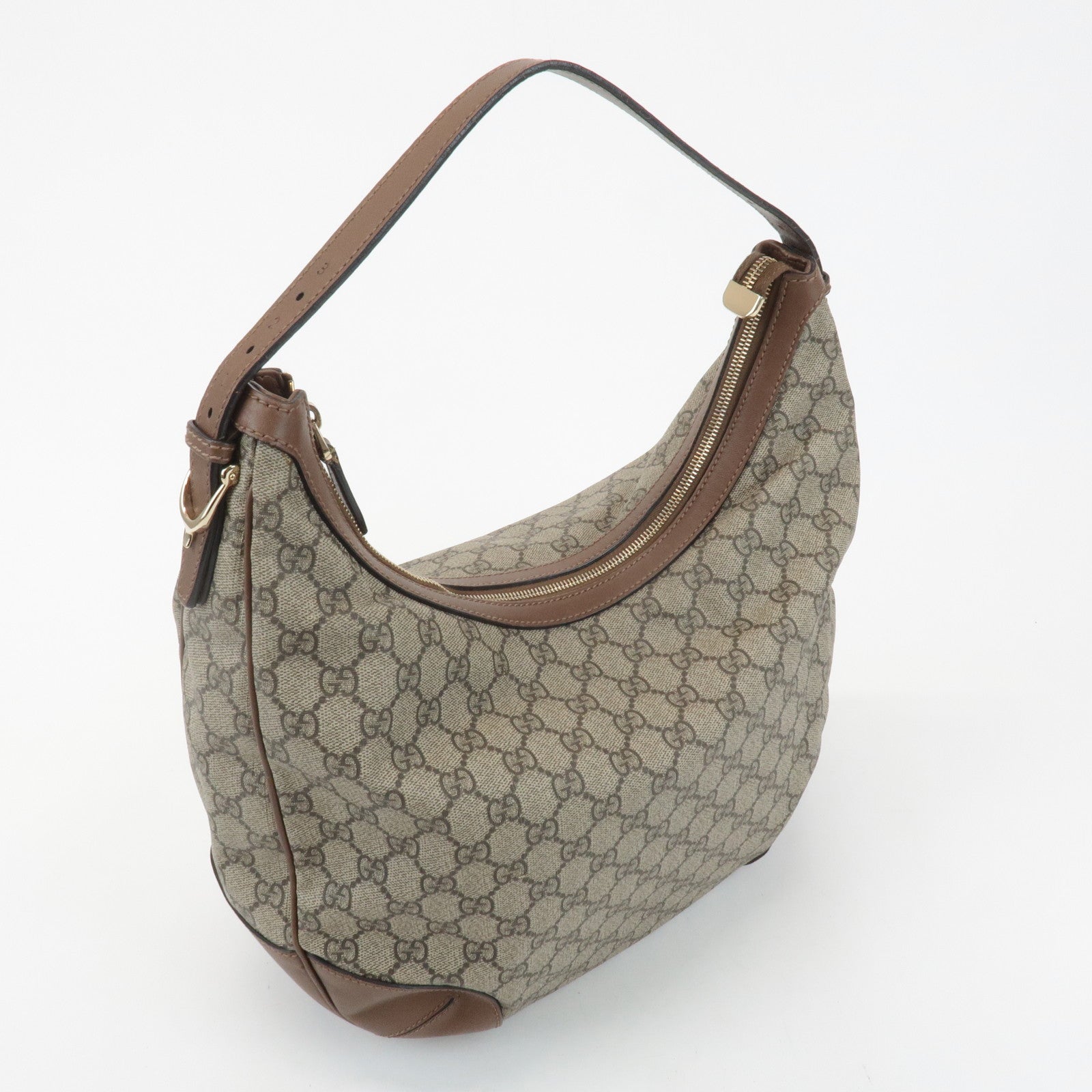 GUCCI GG Supreme Shoulder Bag Hand Bag Beige Brown 309618 Used