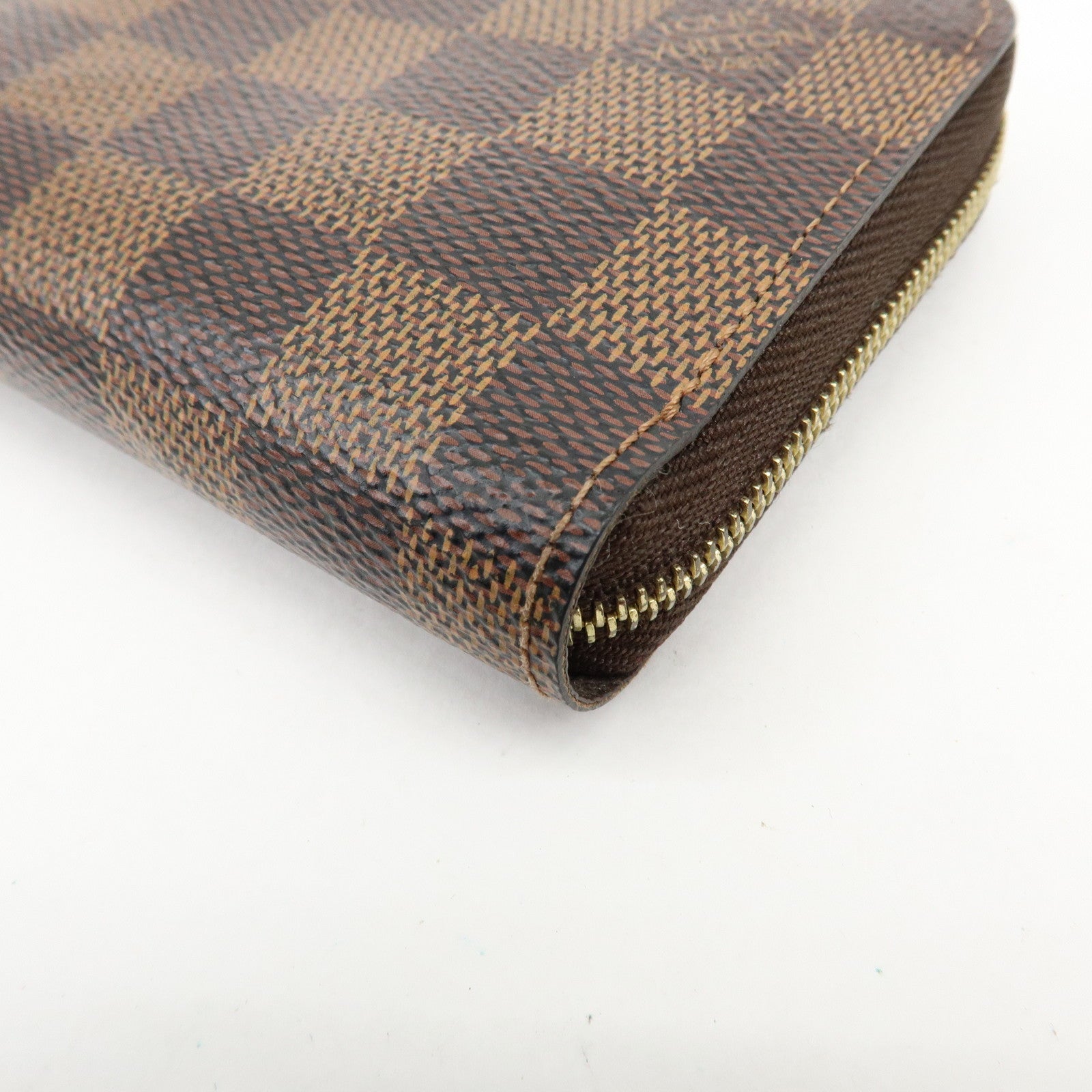 Louis Vuitton Damier Zippy Coin Case Wallet Brown N63070