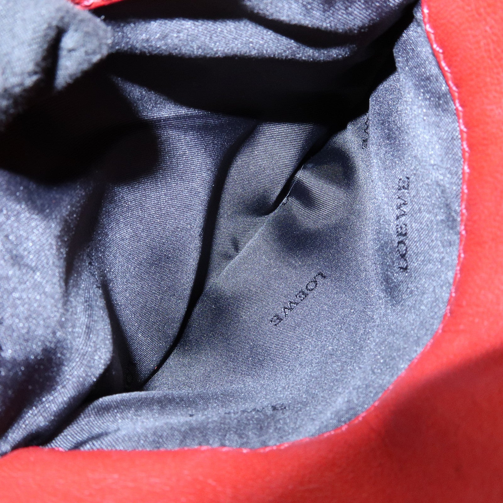 LOEWE Anagram Nappa Leather Shoulder Bag Crossbody Bag Red