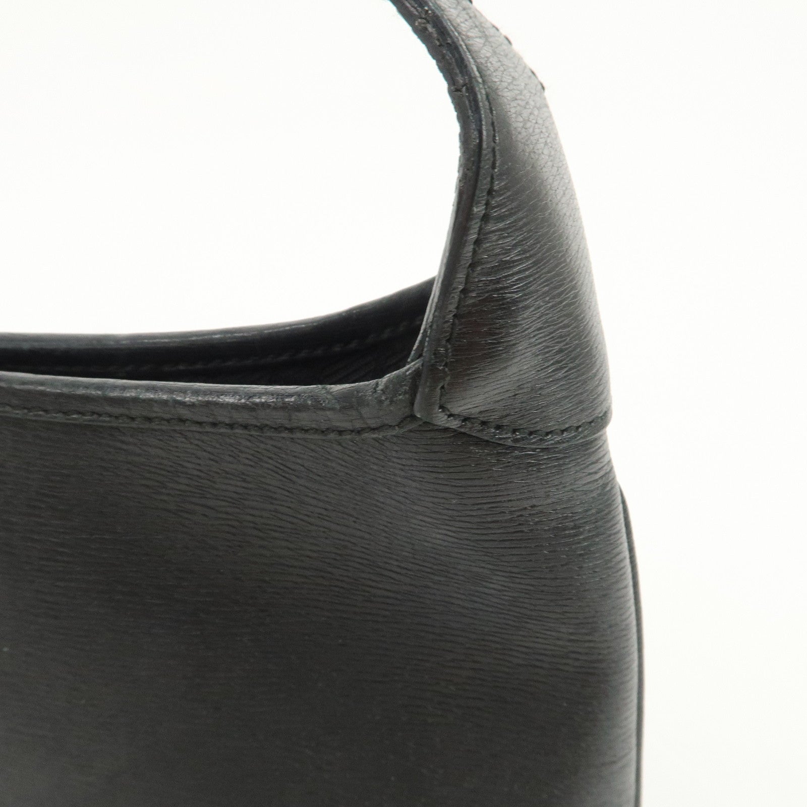GUCCI Bamboo Leather Kandinsky Shoulder Bag Black 001・4060・002058