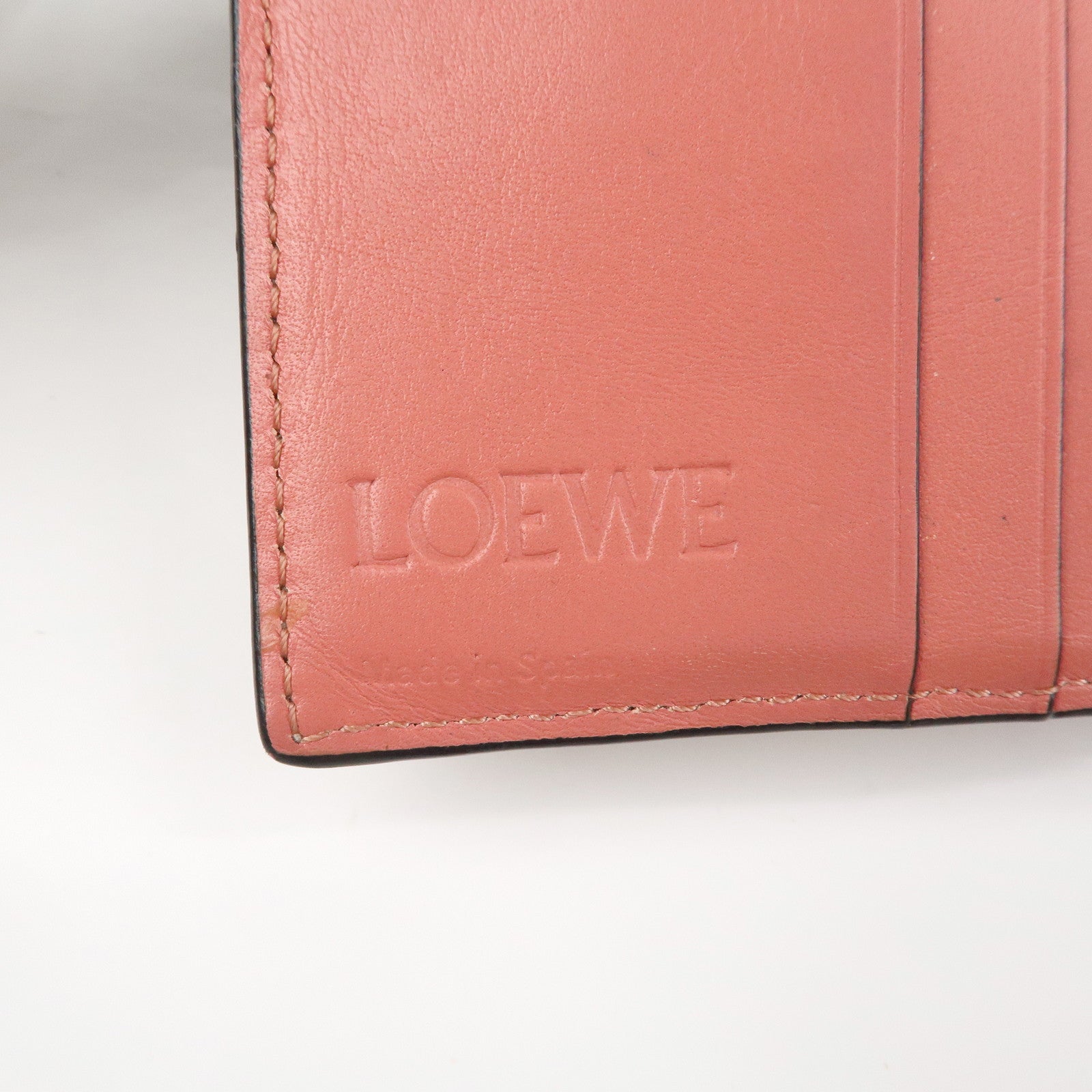 LOEWE Anagram Soft Grain Calf Compact Wallet Light Oats Honey
